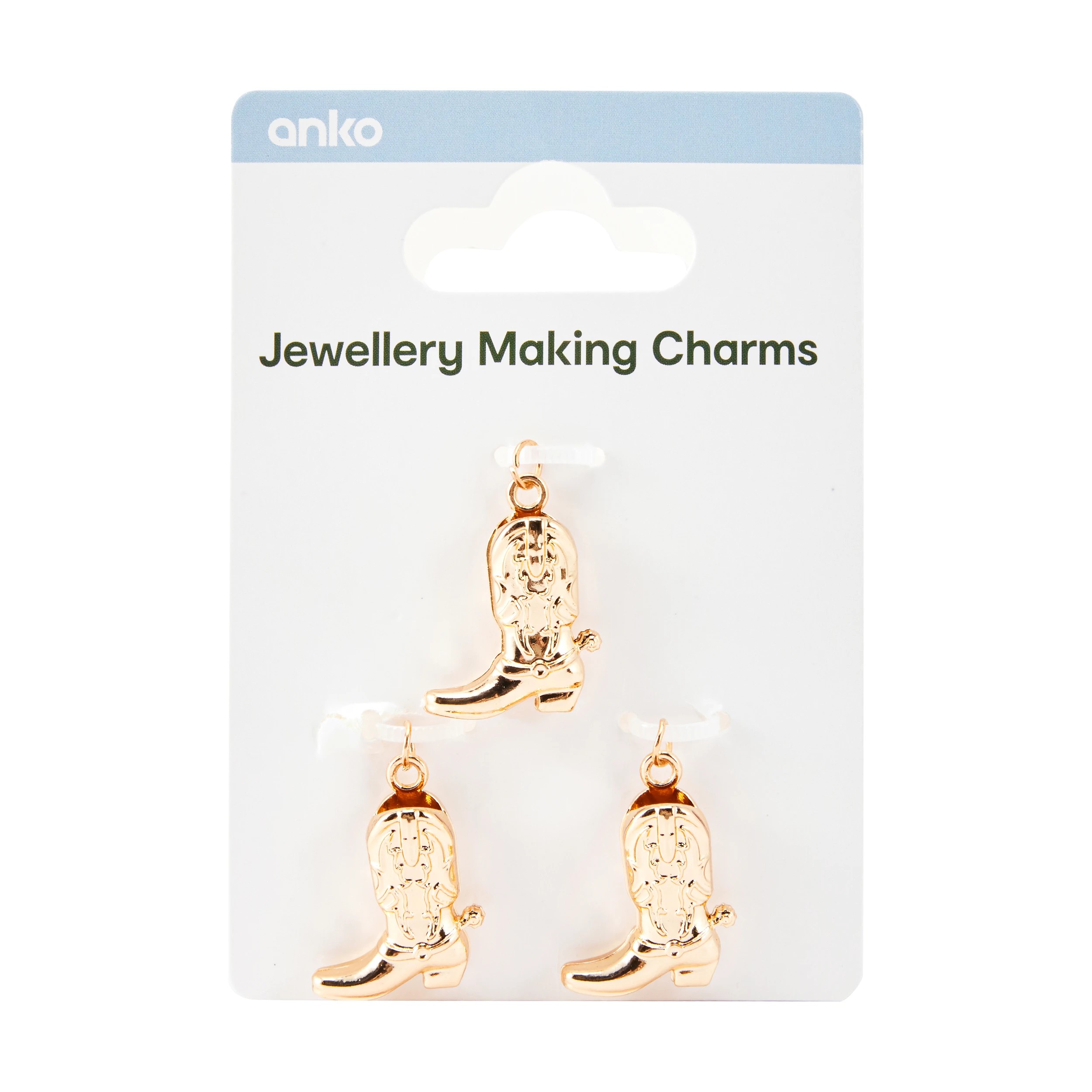 1 Jewellery Making Charms - Cowboy Boot, 1 of 3