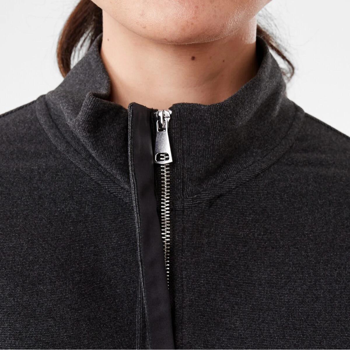 5 Active Womens Half Zip Mid Layer Sweatshirt BLACK, 5 of 7