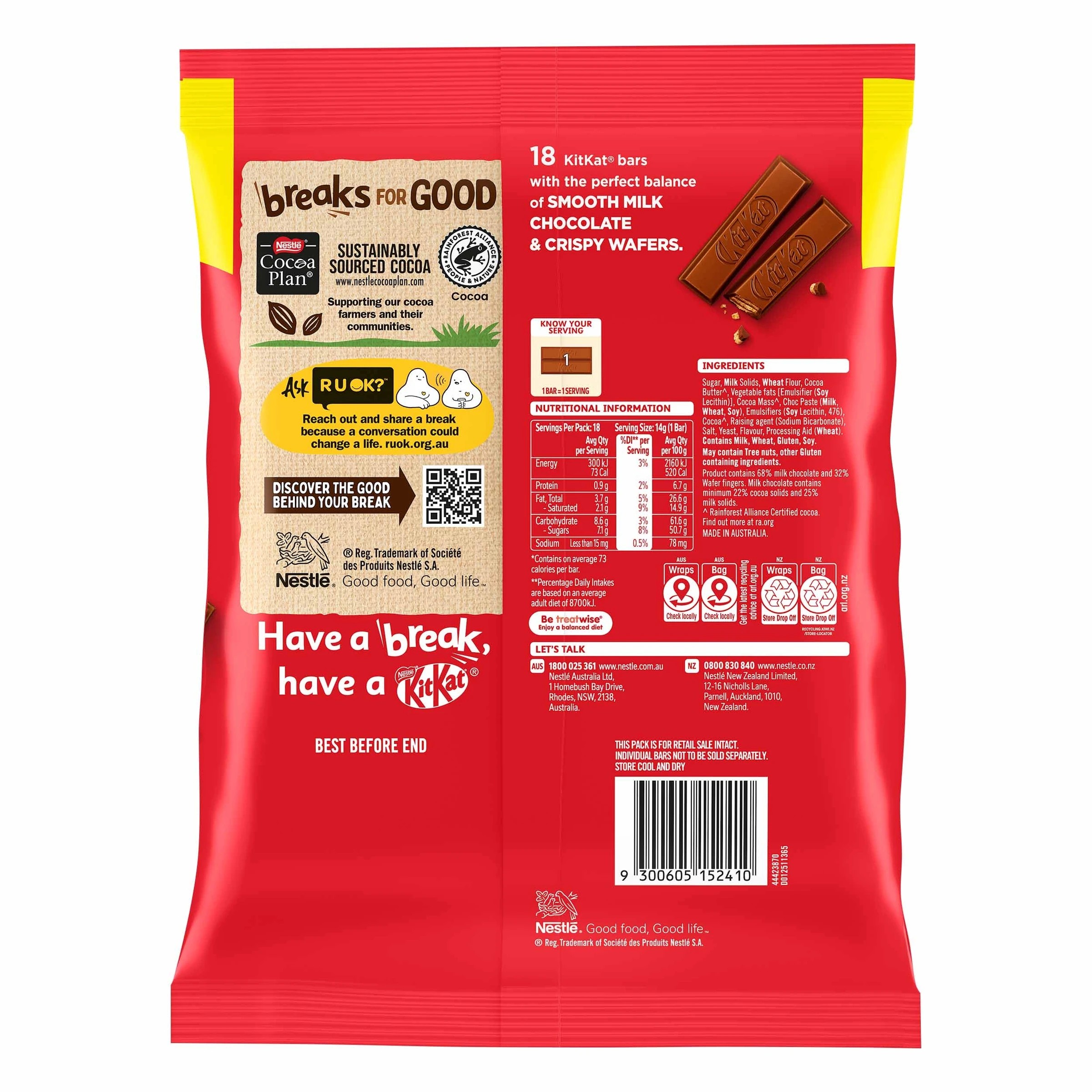 2 18 Pack Nestle KitKat Fun Size Value Pack 252g, 2 of 2