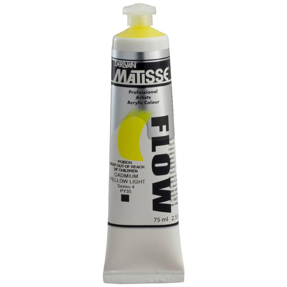 1 Derivan Matisse Flow Paint 75mL Cadmium Yellow Light S4, 1 of 2