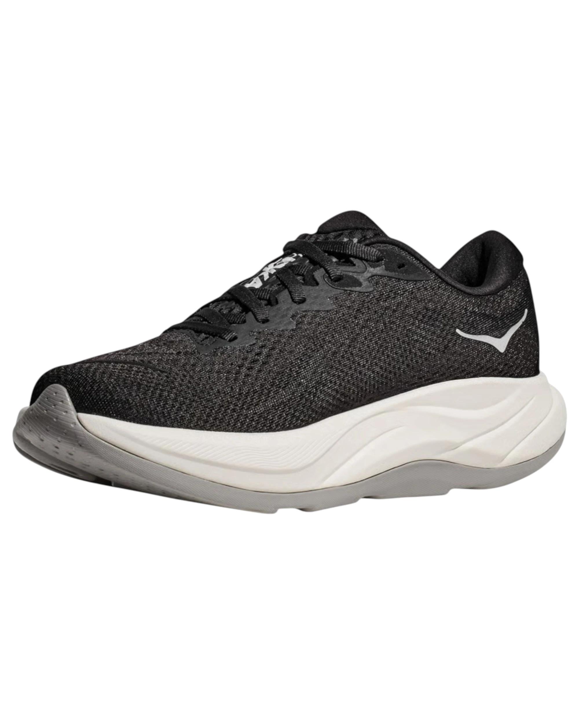 2 Hoka Mens Rincon 4 Athletic Running Shoes BLACK/WHITE, 2 of 8