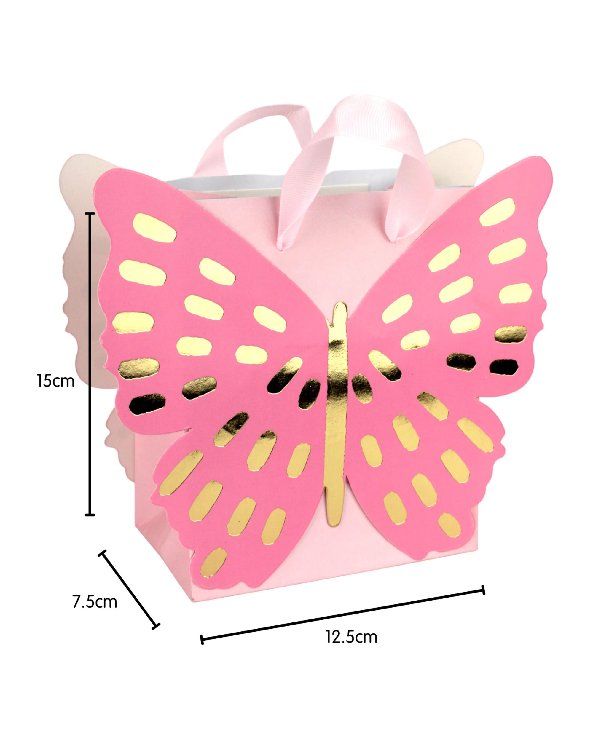 2 Meteor Butterfly Shaped Paper Gift Bags Pack of 3 - Multi, 2 of 4
