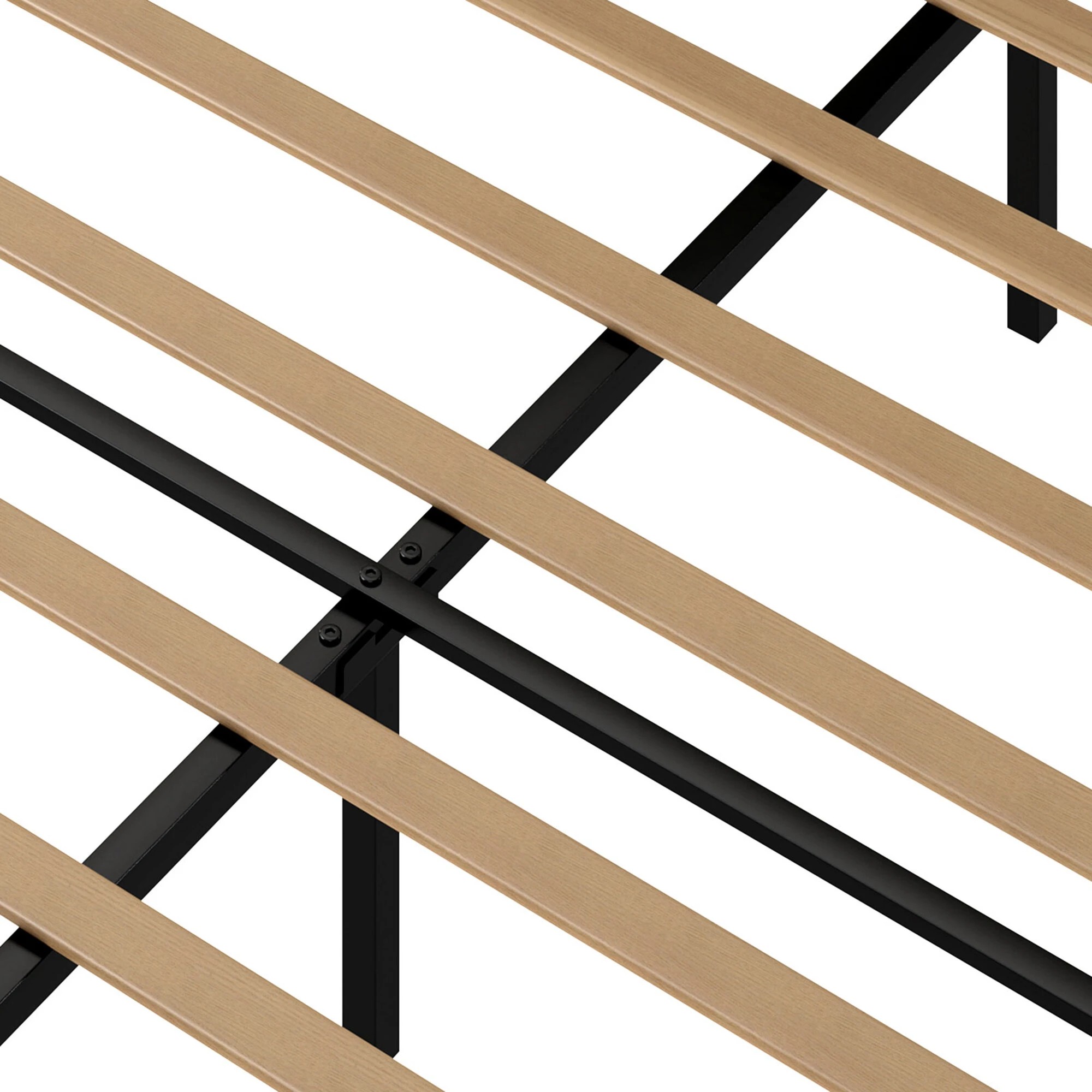 6 Levede Frame Upholstered Platform Bedframe With Adjustable Velvet Headboard - White, 6 of 9