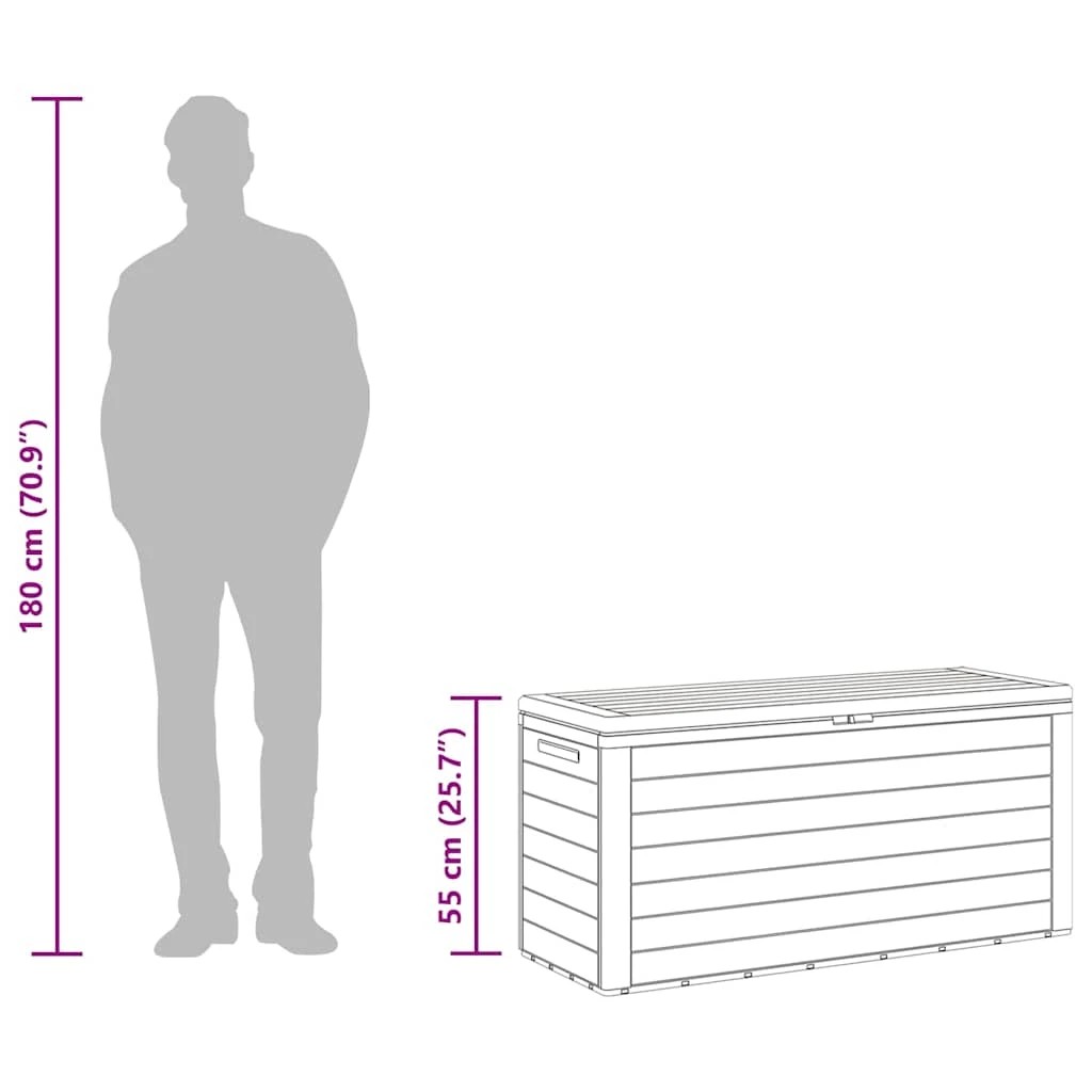 9 vidaXL Outdoor storage box Ample Storage - Brown, 9 of 9