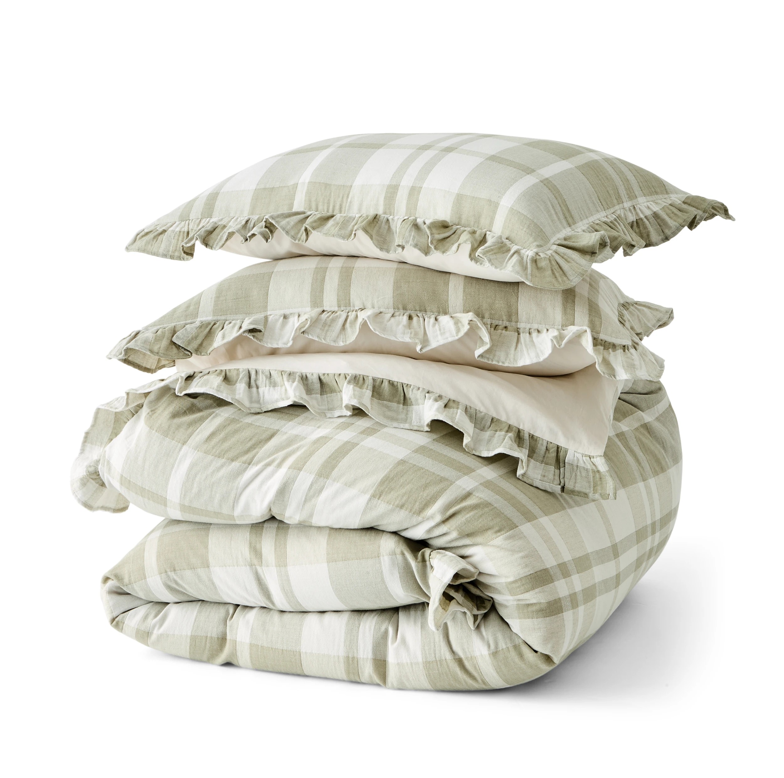 6 Luca Plaid Australian Grown Cotton Quilt Cover Set - King Bed, 6 of 7