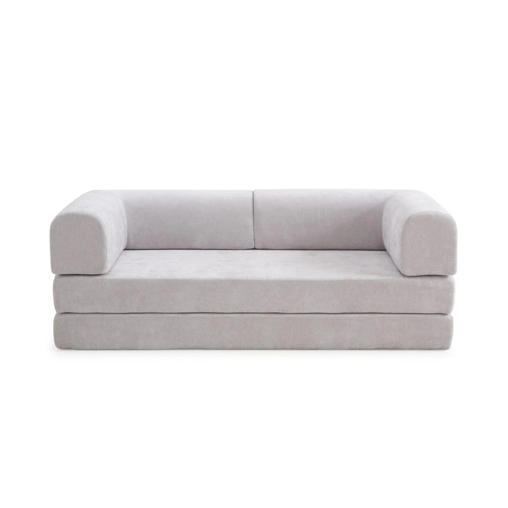 3 Zzz Atelier Luna Modular Convertible Sofa Bed - Grey, 3 of 9