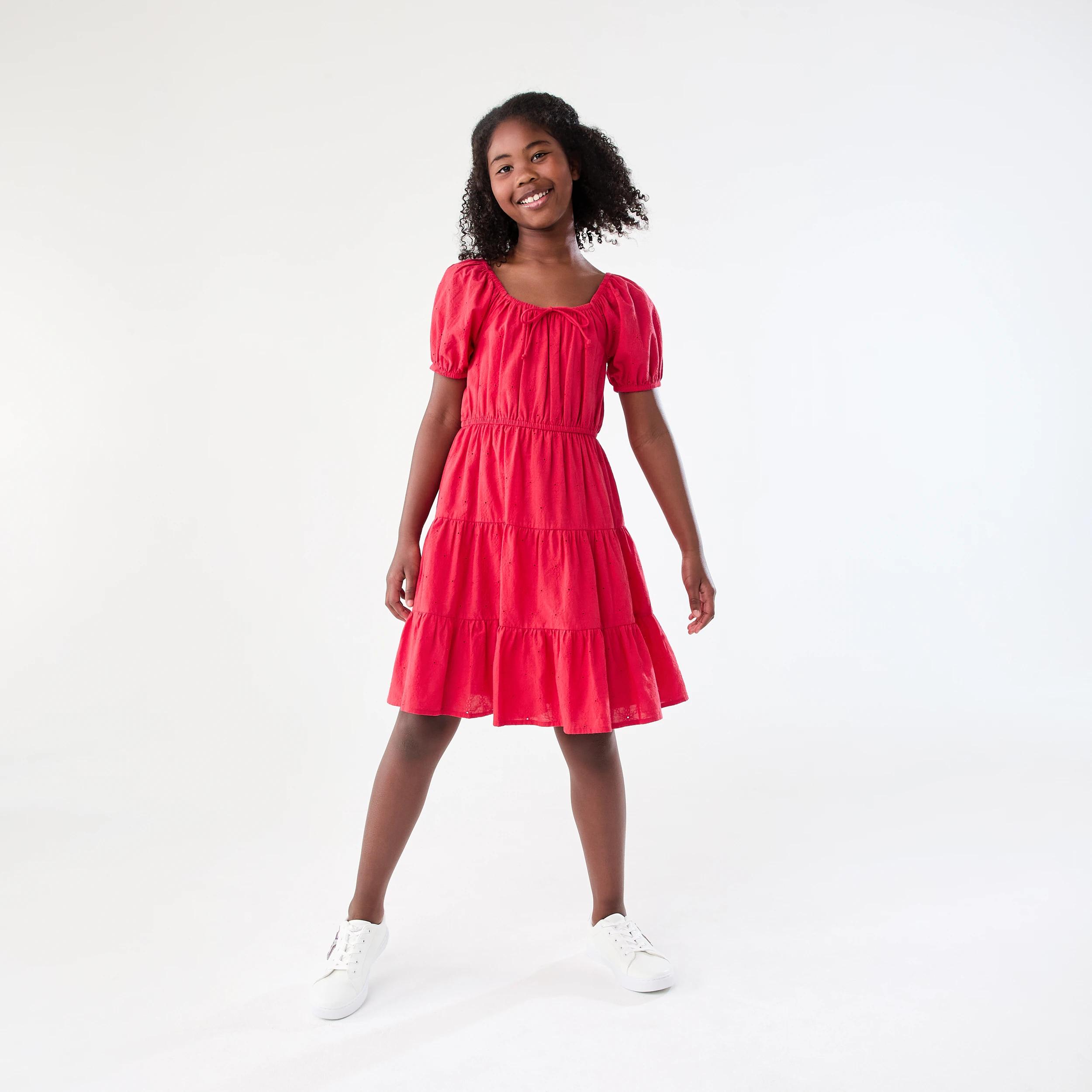 7 Broderie Dress Lolli Red, 7 of 8