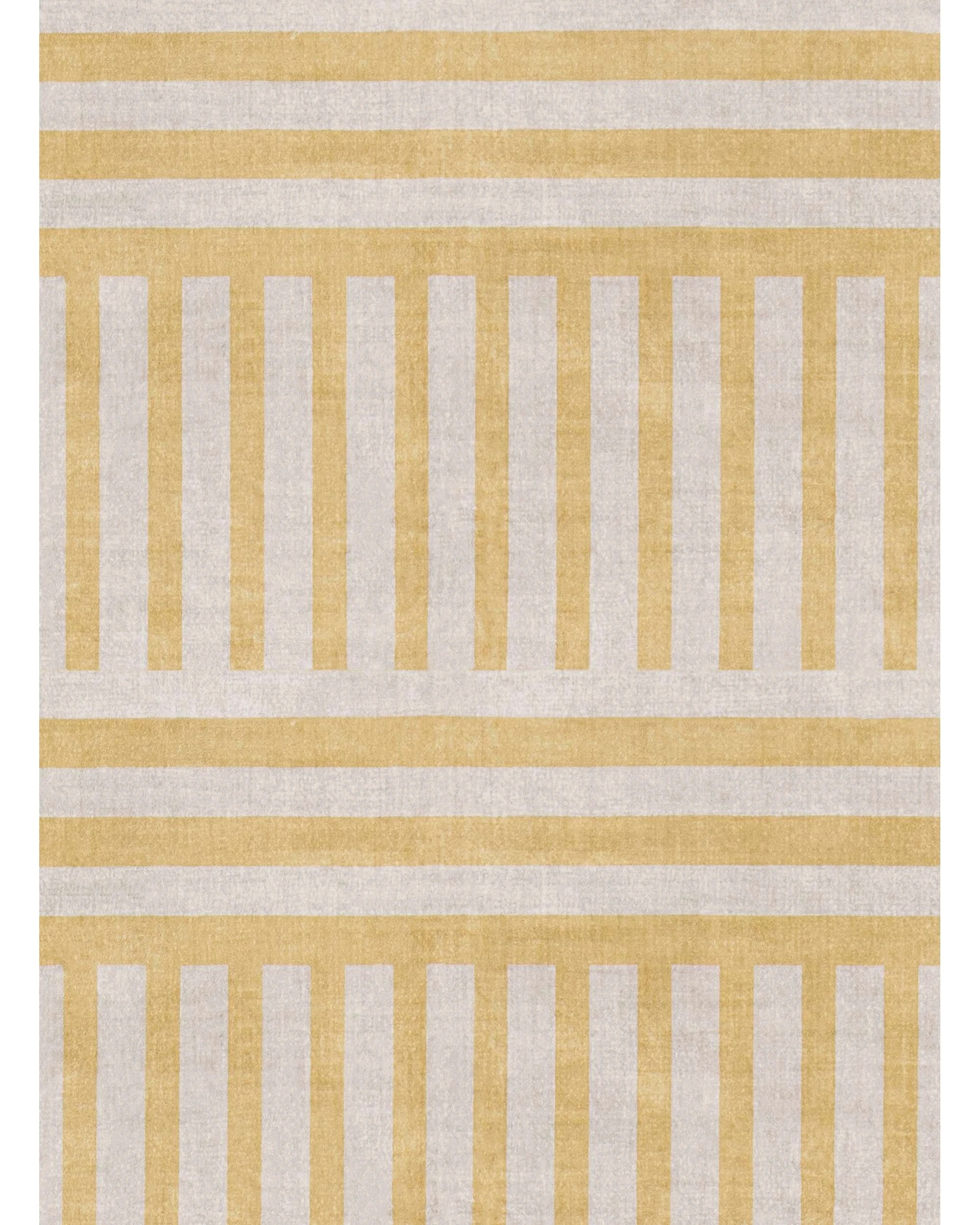 7 Loopsie Alliaga Stripe Printed Washable Rug-370cm x 270cm - Yellow, 7 of 8