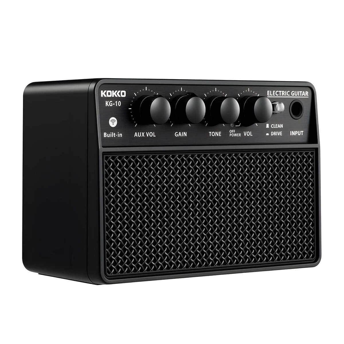 1 AUSWAY Electric Guitar Amplifier 10W Bluetooth Portable Desktop Mini Practice Amp Speaker, 1 of 4