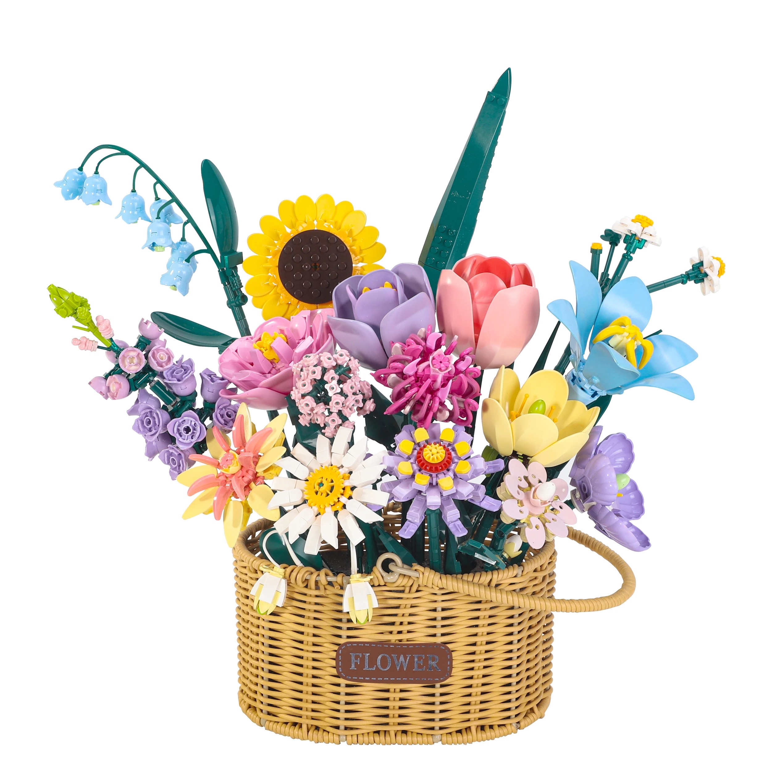 2 1250 Piece Blocks Flower Series: Flowers with Basket, 2 of 7