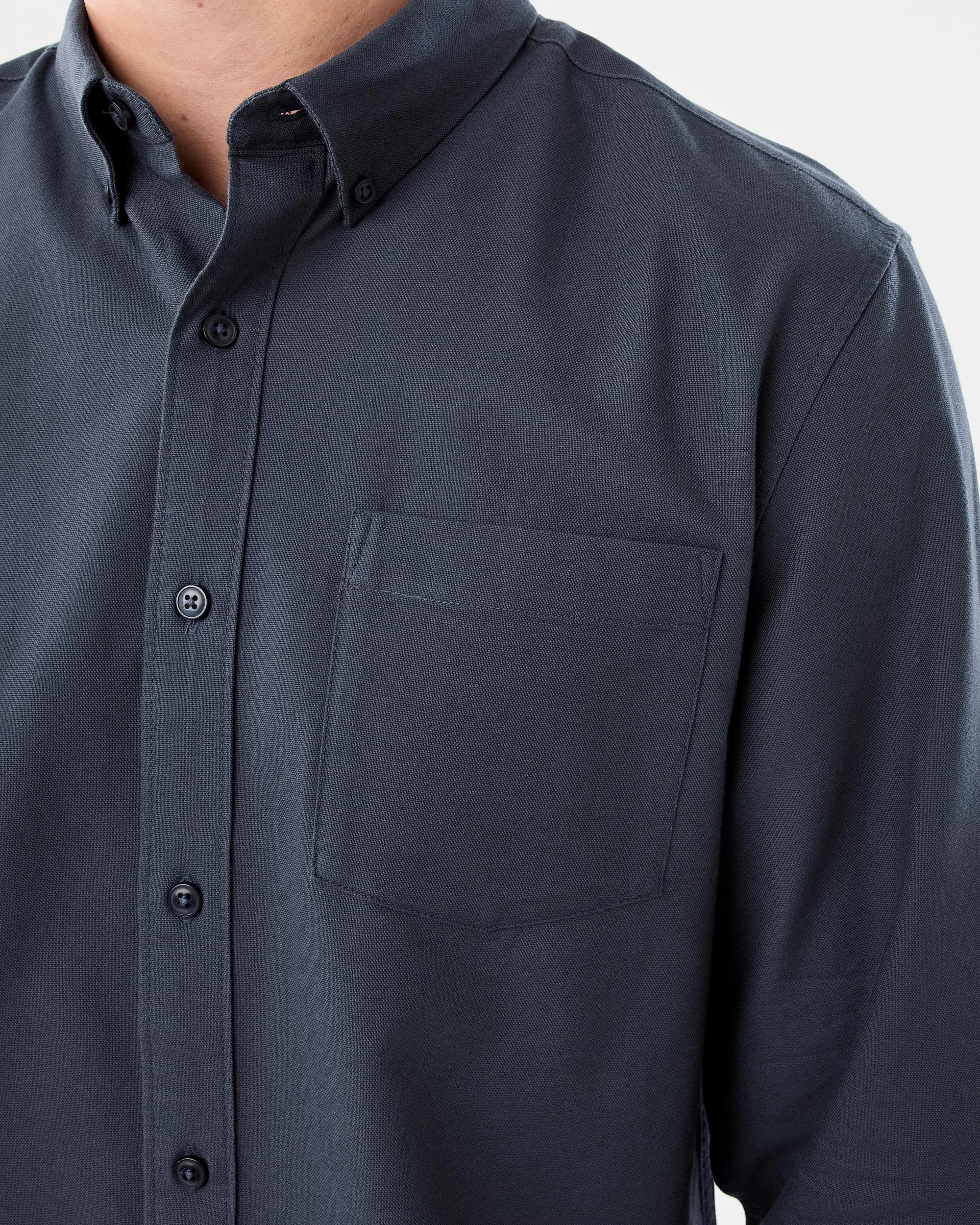 6 Long Sleeve Oxford Shirt Blu Night, 6 of 8
