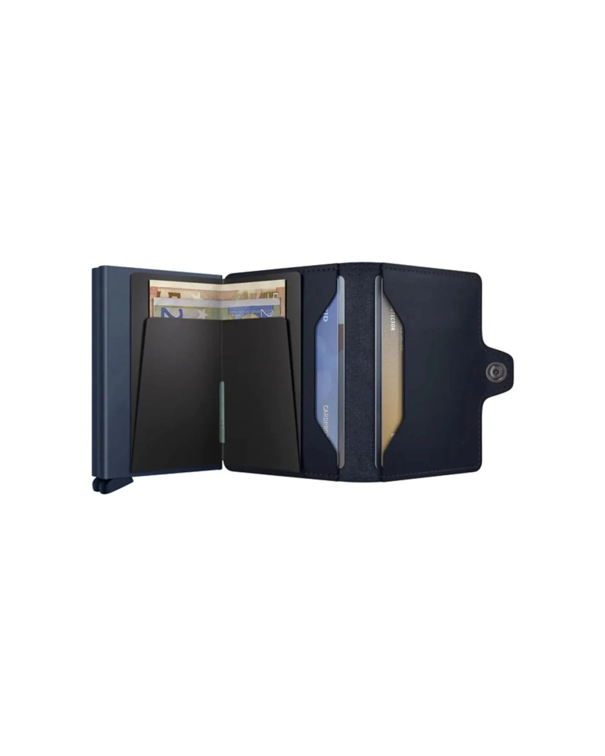 4 Secrid Twinwallet Compact RFID Travel Leather Wallet Navy - Blue, 4 of 5