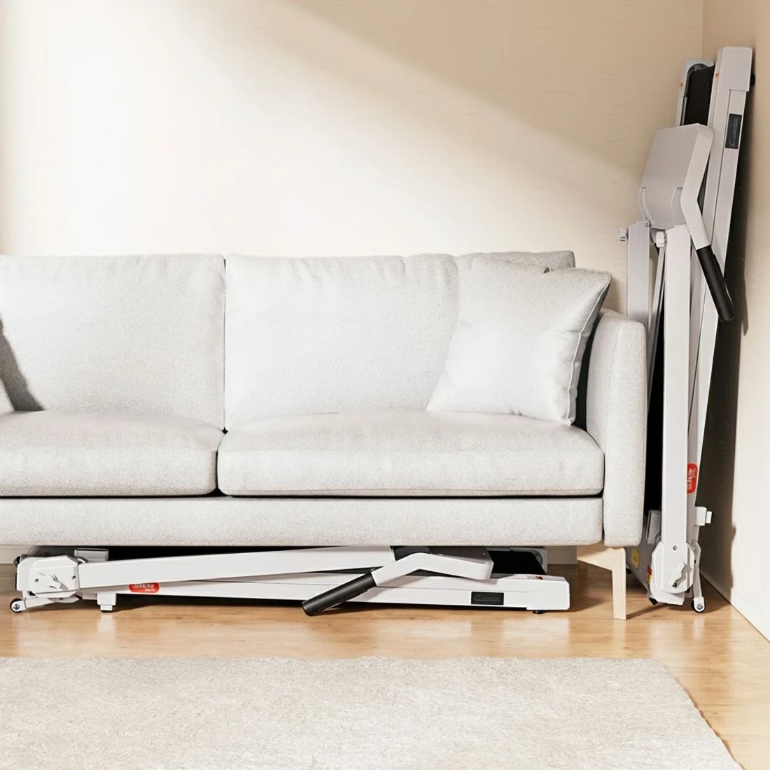 6 Everfit Treadmill Electric Home Gym Fitness Exercise Knob Foldable 420mm - White, 6 of 6