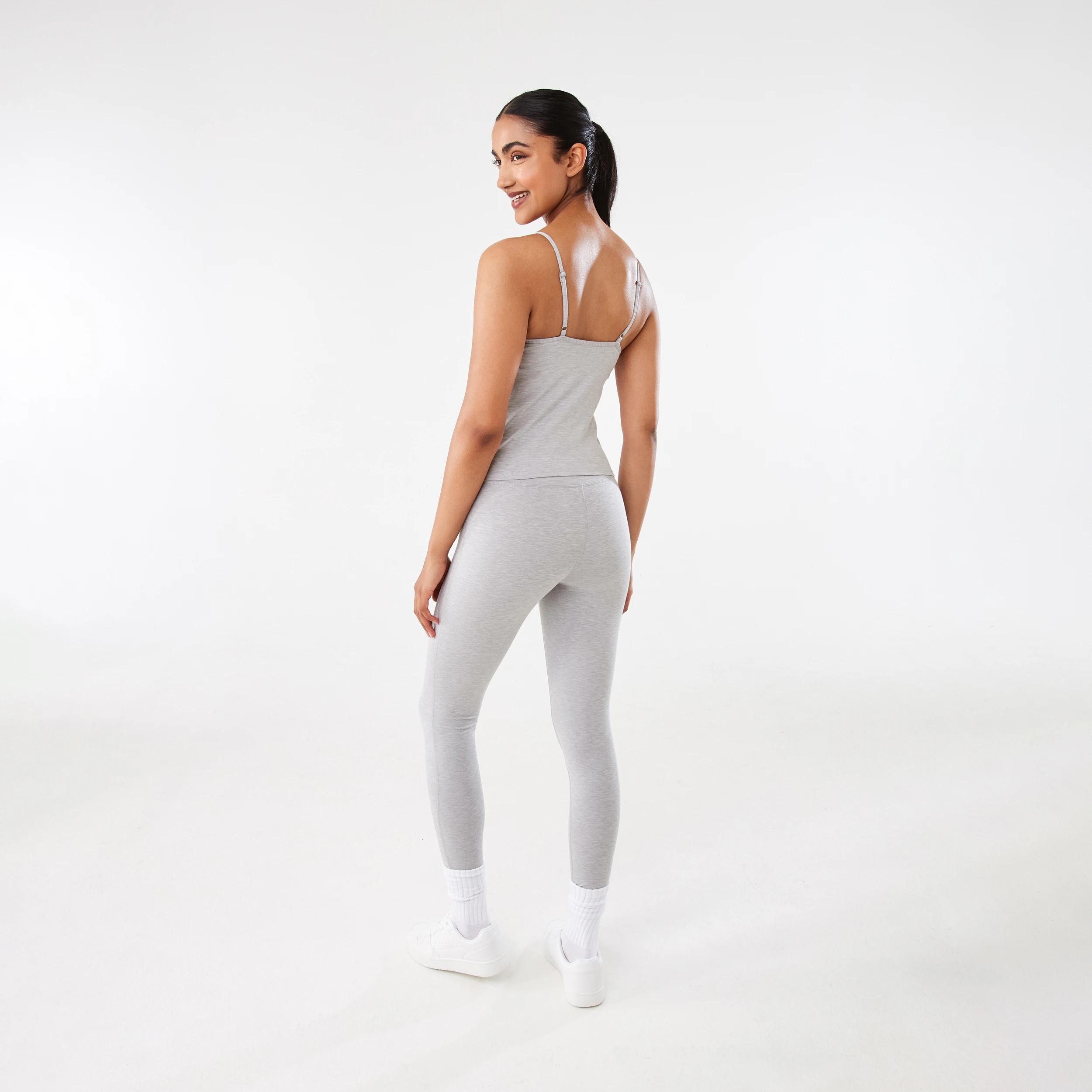 4 Active Womens Soft Touch Leggings Grey Marle, 4 of 6