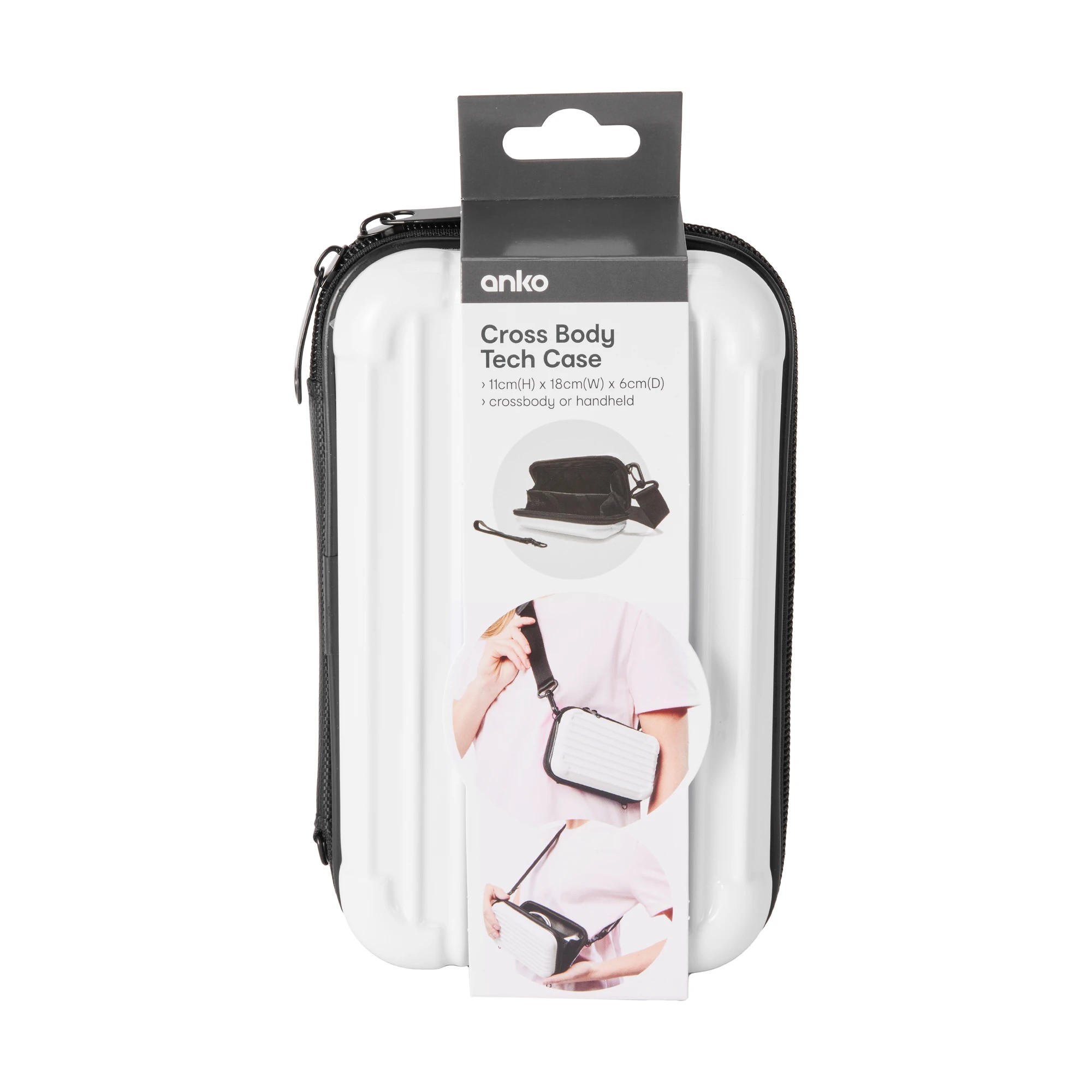 10 Cross Body Tech Case - White, 10 of 10
