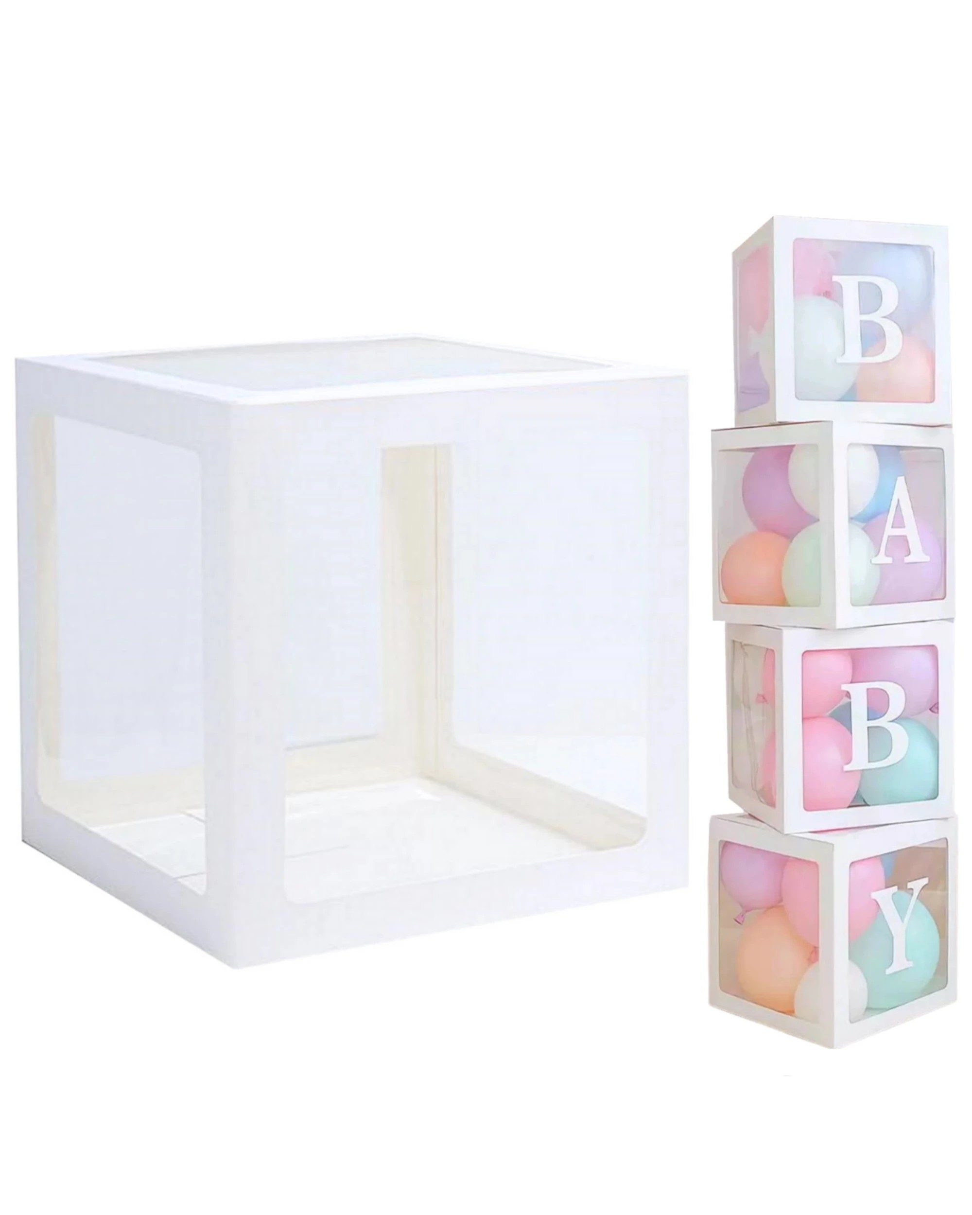 1 Partyrama White Balloon Box 30cm - White, 1 of 5