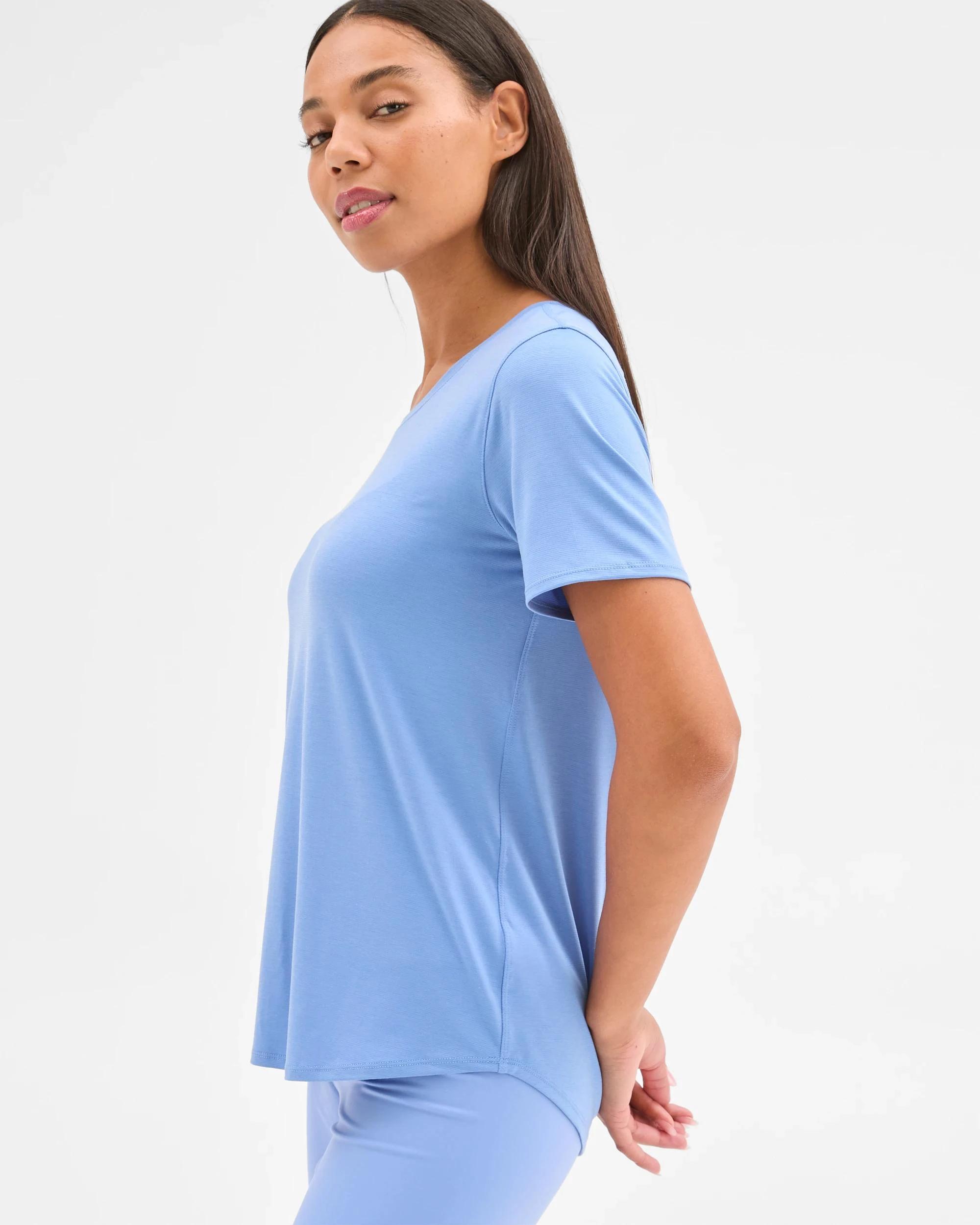 6 Target Active Twist Back Running T-Shirt SKY, 6 of 8