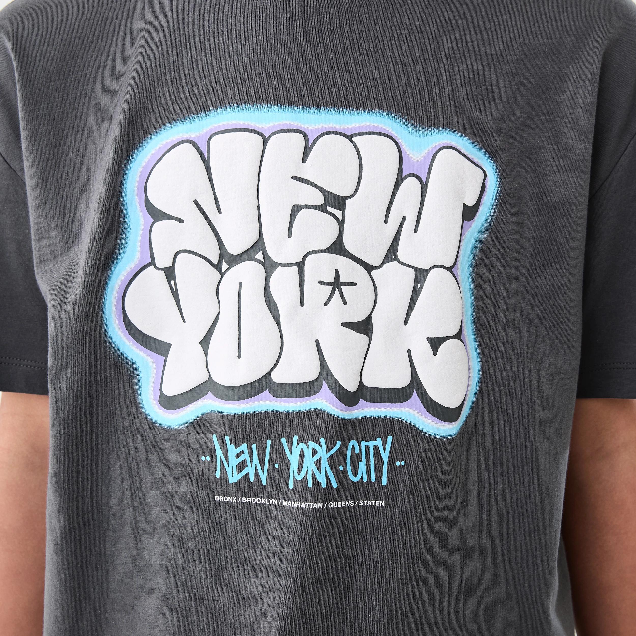 4 Short Sleeve Graphic Print T-shirt NYC PUFF GRAFFITI CASTLEROCK, 4 of 6