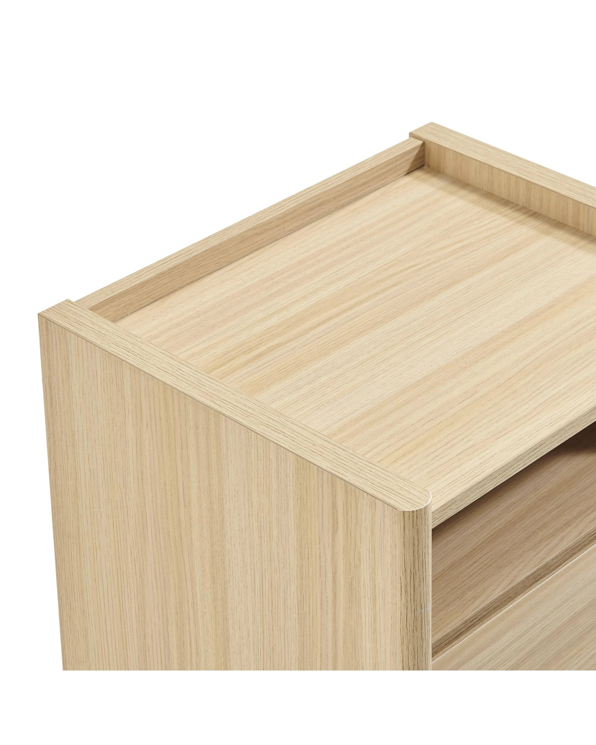 7 Kodu Bedside Unit Nightstand Side Table 1 Drawer Oak - Natural, 7 of 10