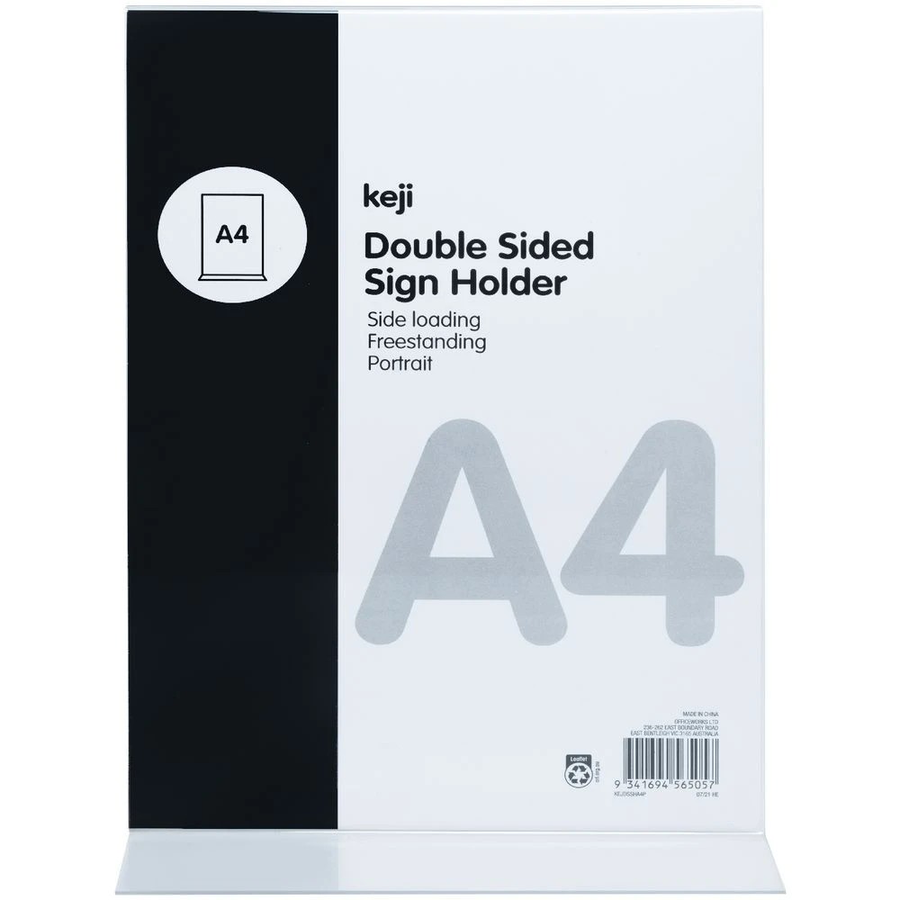 2 Keji A4 Double-Sided Sign Holder Portait, 2 of 3