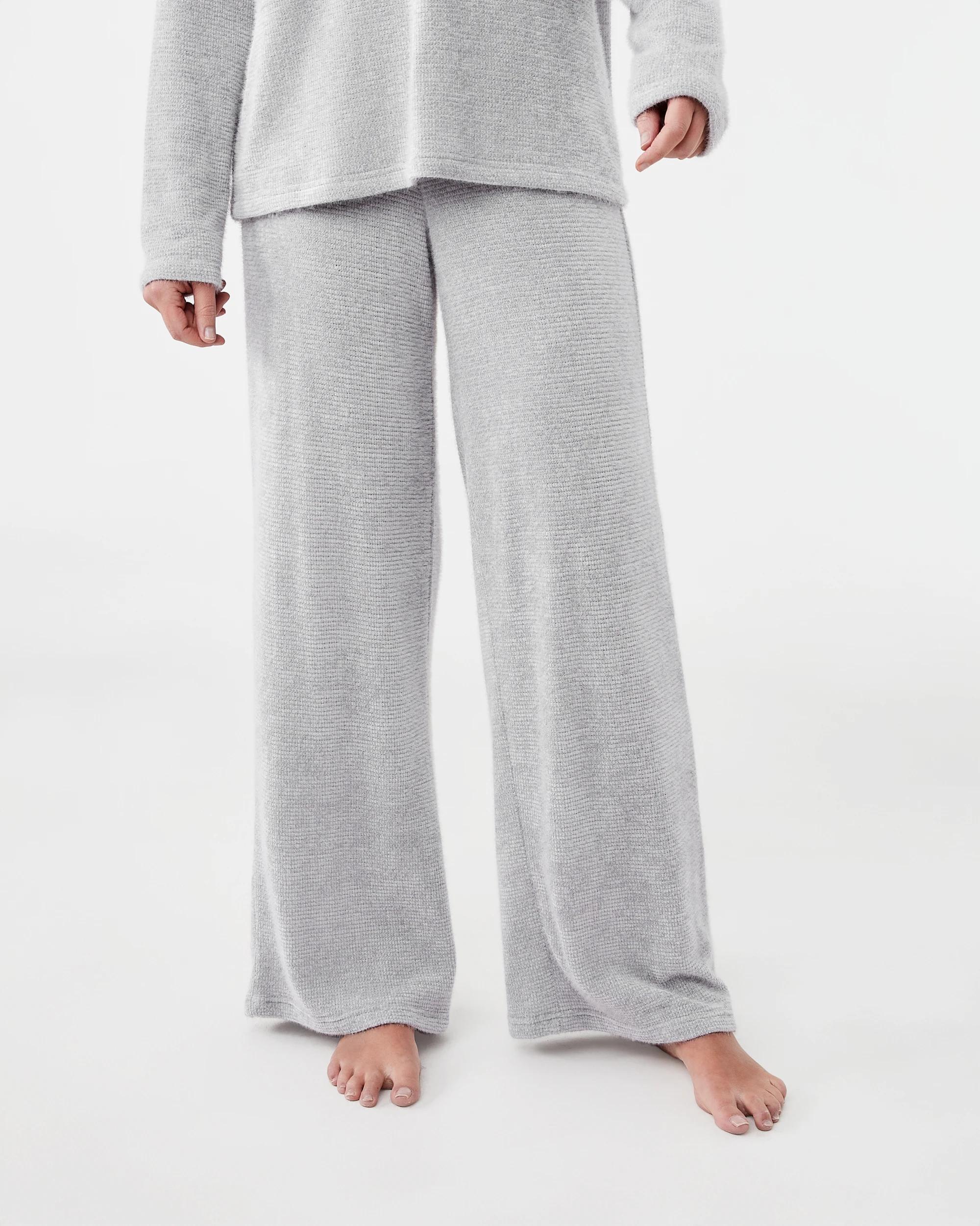 1 Plush Waffle Lounge Pants Slvr Marle, 1 of 5