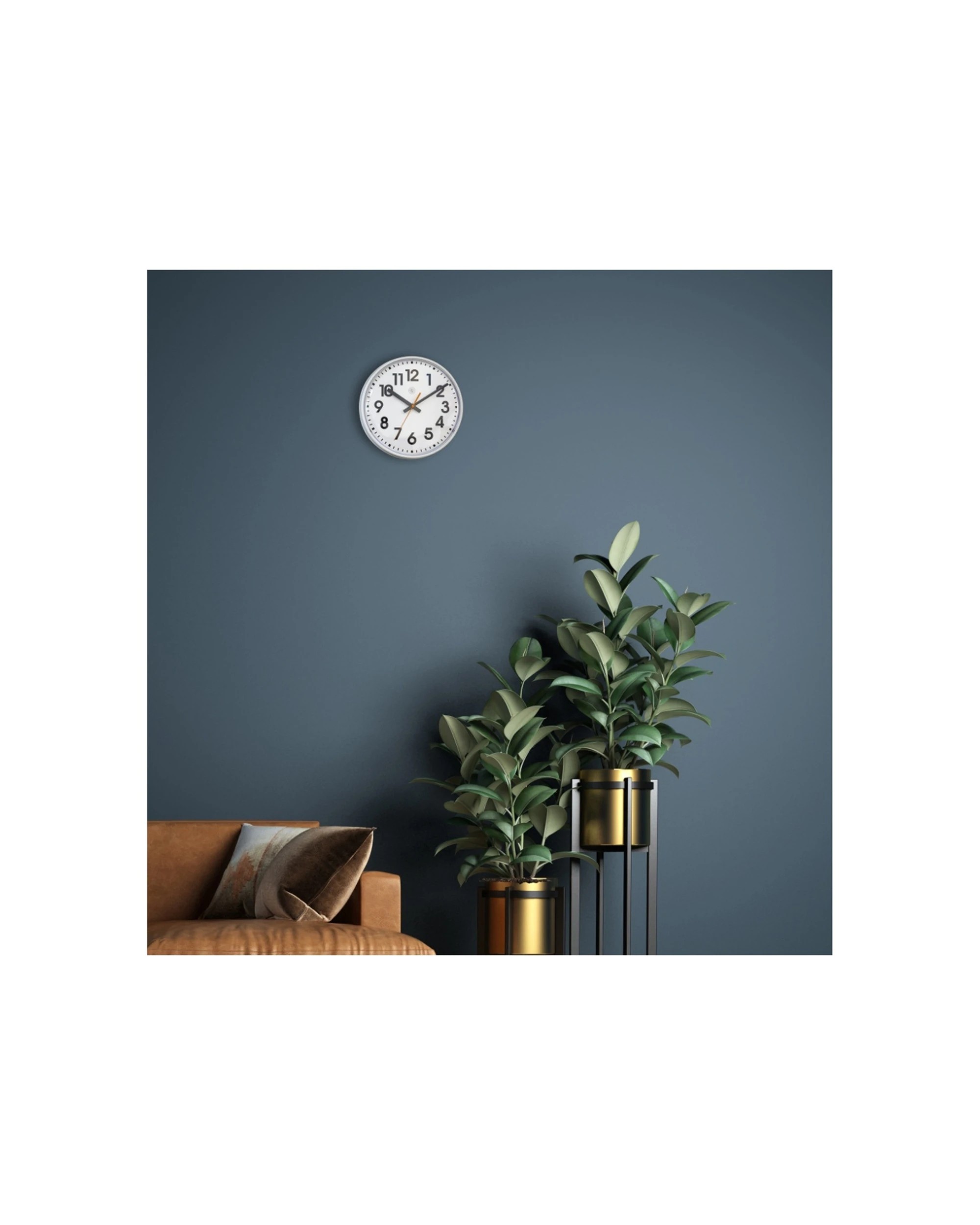 8 NeXtime Peter 36cm Silent Movement Wall Clock Minimalist Plastic Cover - White, 8 of 8