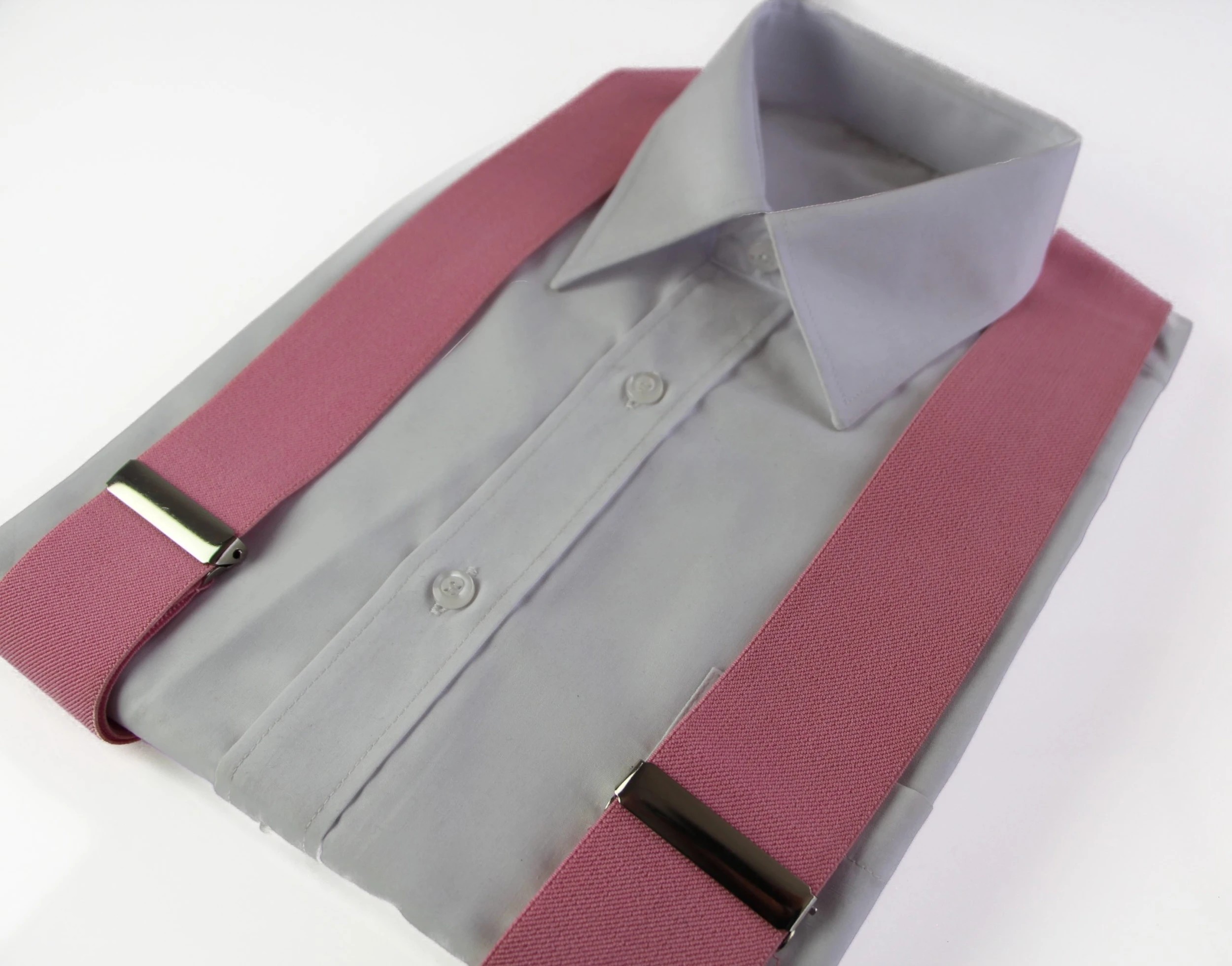 3 Zasel Mens Extra Wide Heavy Duty Adjustable 120cm Baby Pink Suspenders - Pink, 3 of 4