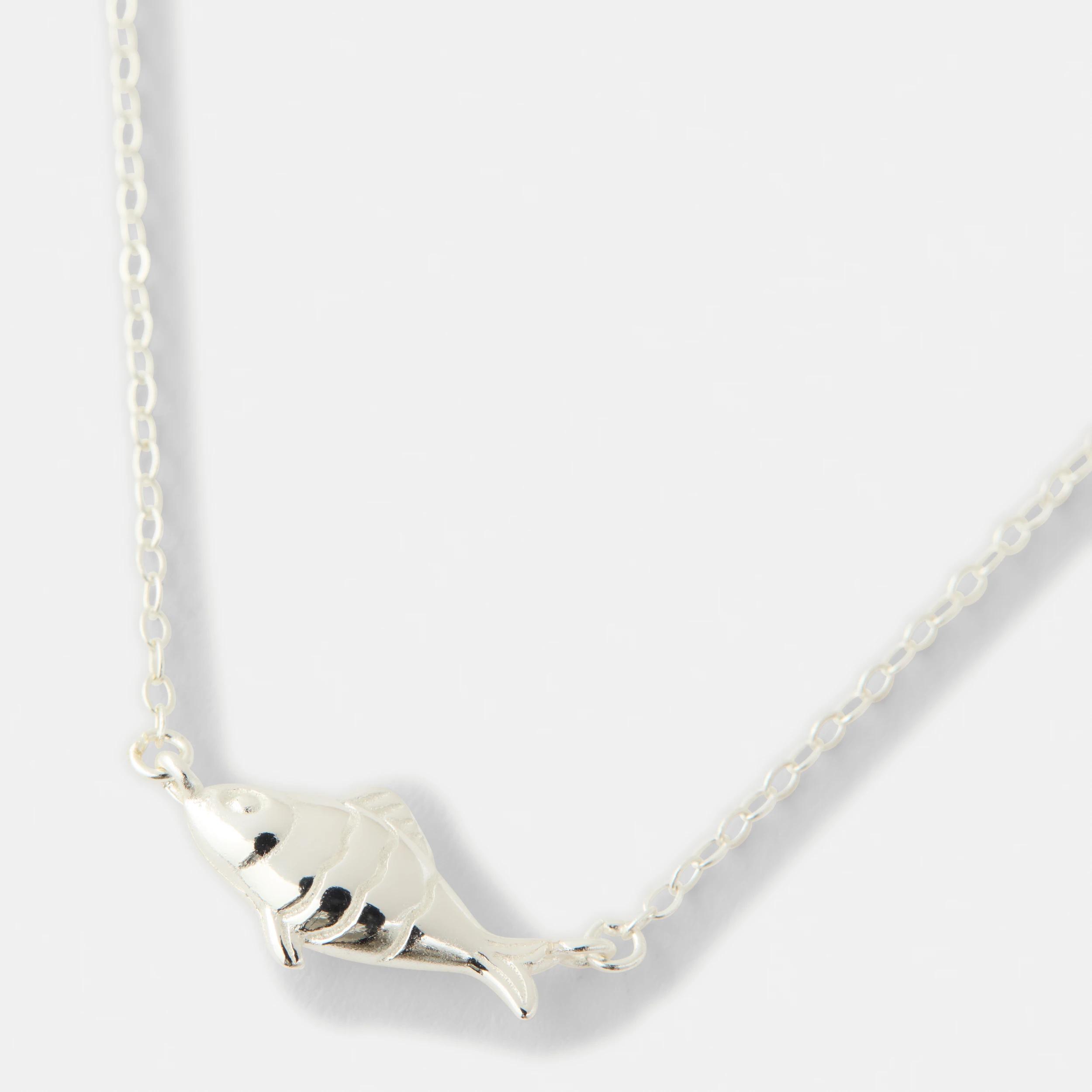2 Sterling Silver 925 Fish Necklace Silver, 2 of 3