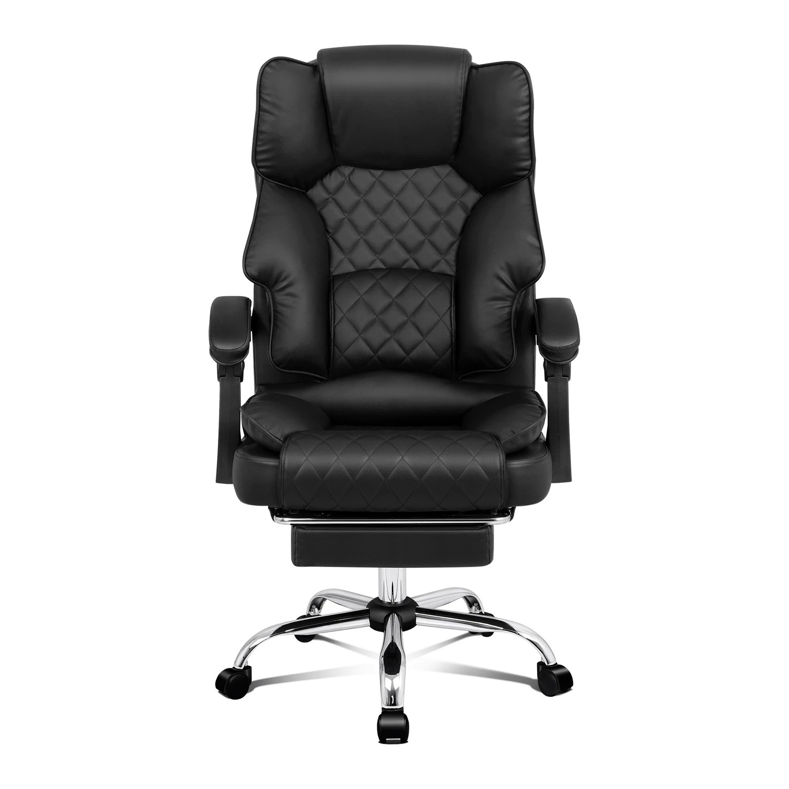 9 Alfordson Office Chair Gaming Executive Computer Racer PU Leather Seat Recliner - Black, 9 of 10