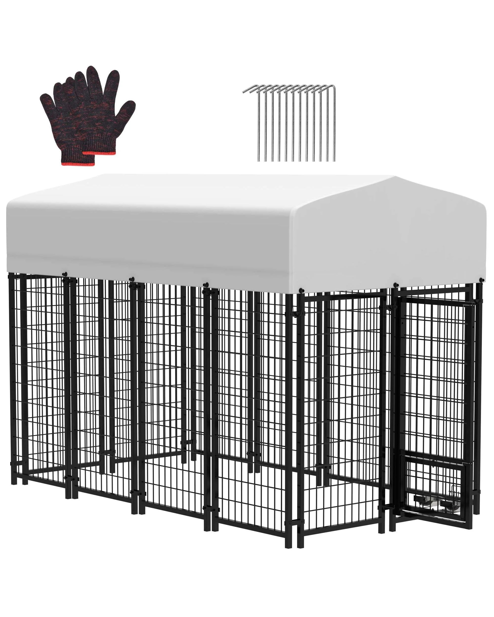 5 Advwin Dog Kennel Pet Playpen Large House Pet Run Cage Dog Cage Crate, 5 of 9
