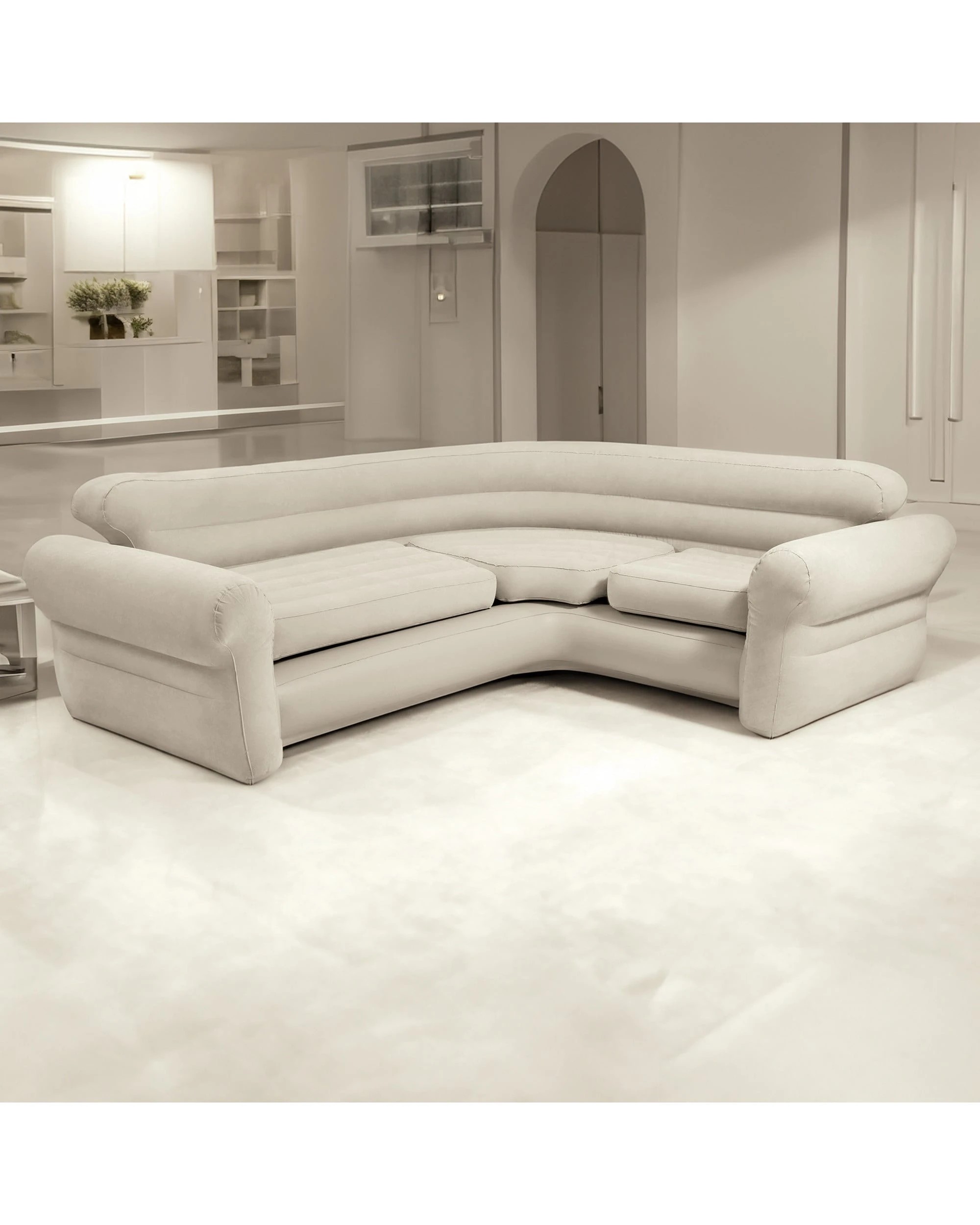 2 Intex Corner Sofa Inflatable Couch - L-Shaped Corner Sofa, 2 of 7