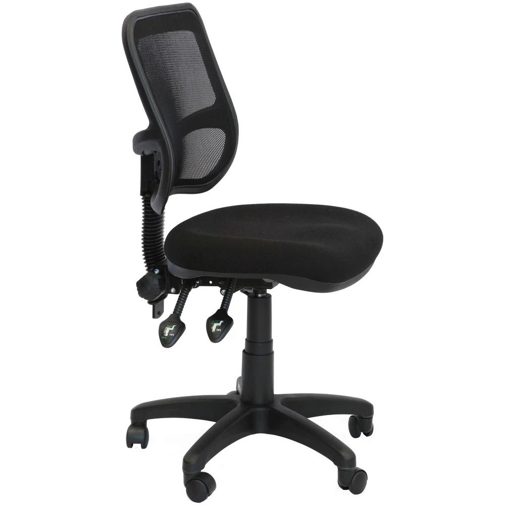 2 Rapidline EM300 Ergonomic Medium Back Chair Black Ergonomic Chairs and Desk Chairs, 2 of 3