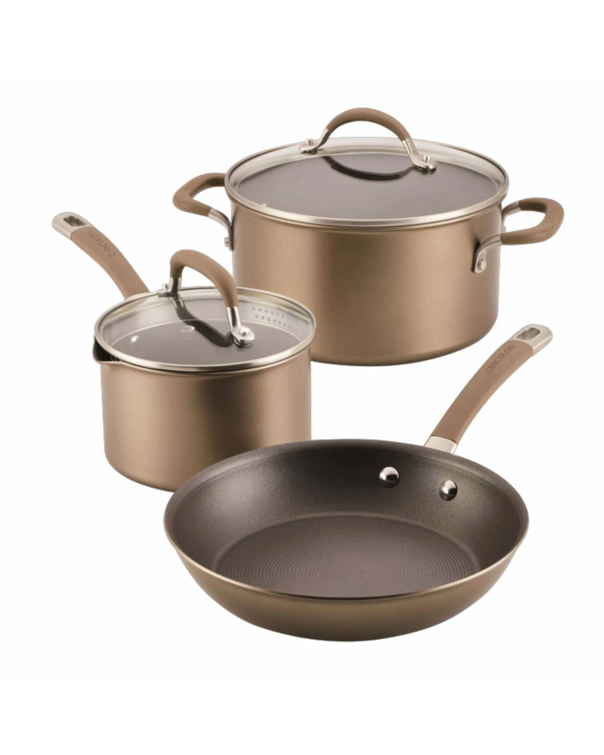 1 Circulon Premier Professional Nonstick Induction 5 Piece Cookware Set - Bronze, 1 of 1