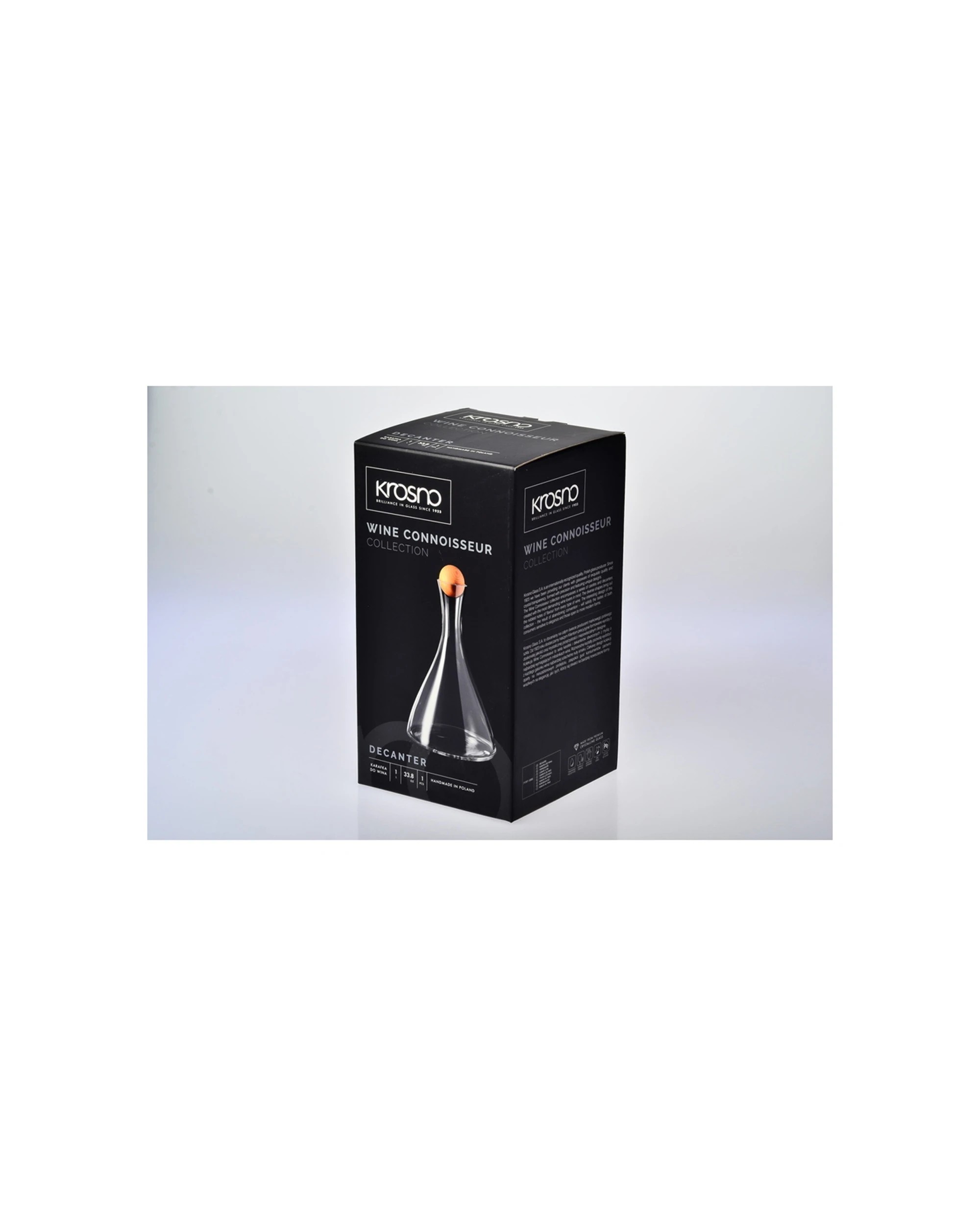 3 Krosno Connoisseur 1 L Wine Decanter with Beechwood Stopper - Silver, 3 of 3