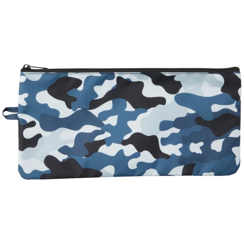 1 Studymate Medium Single Zip Pencil Case Camo Grey, 1 of 3