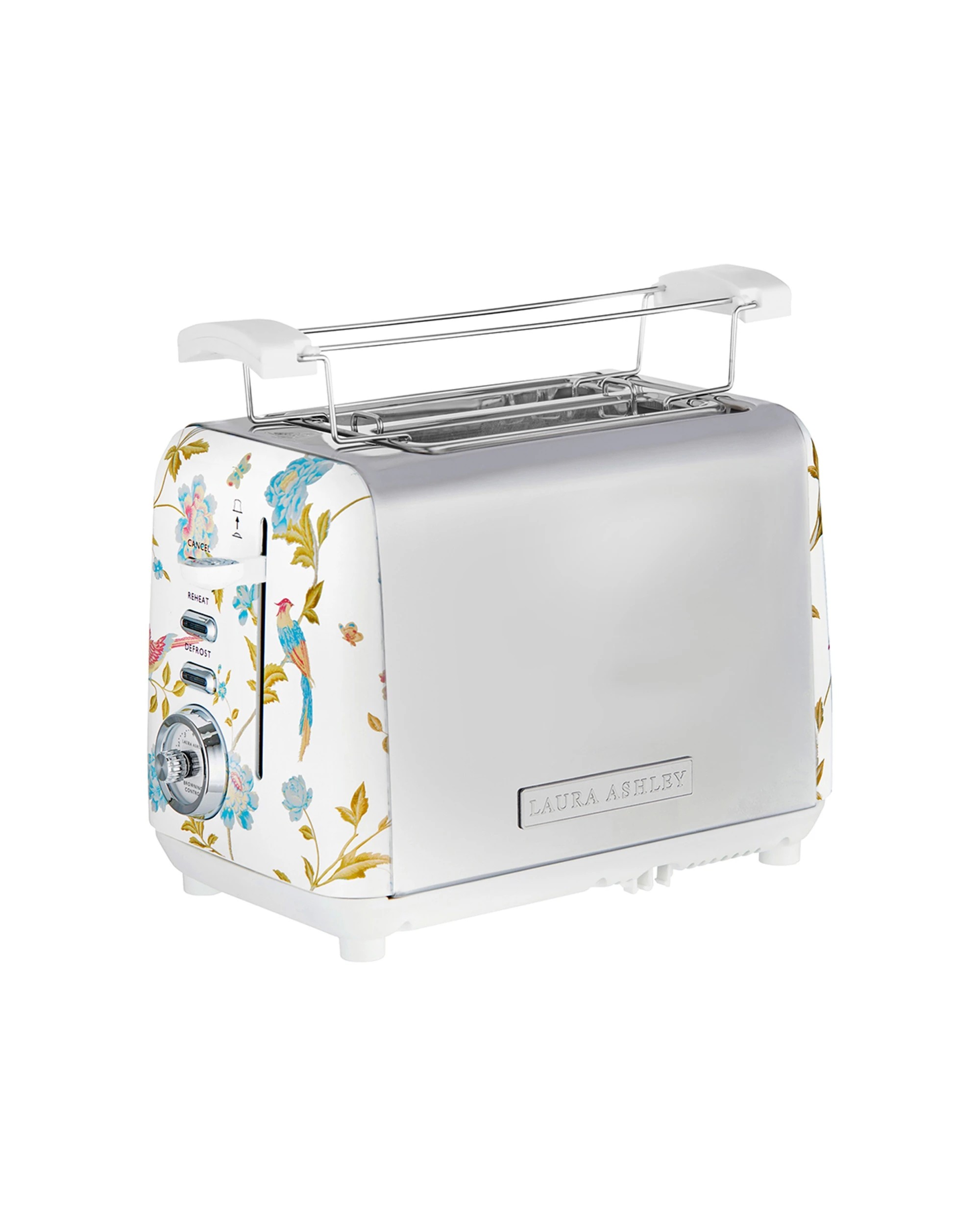 6 Laura Ashley Elveden 24cm Electric 2 Slice Bread Toaster 925W - White, 6 of 7