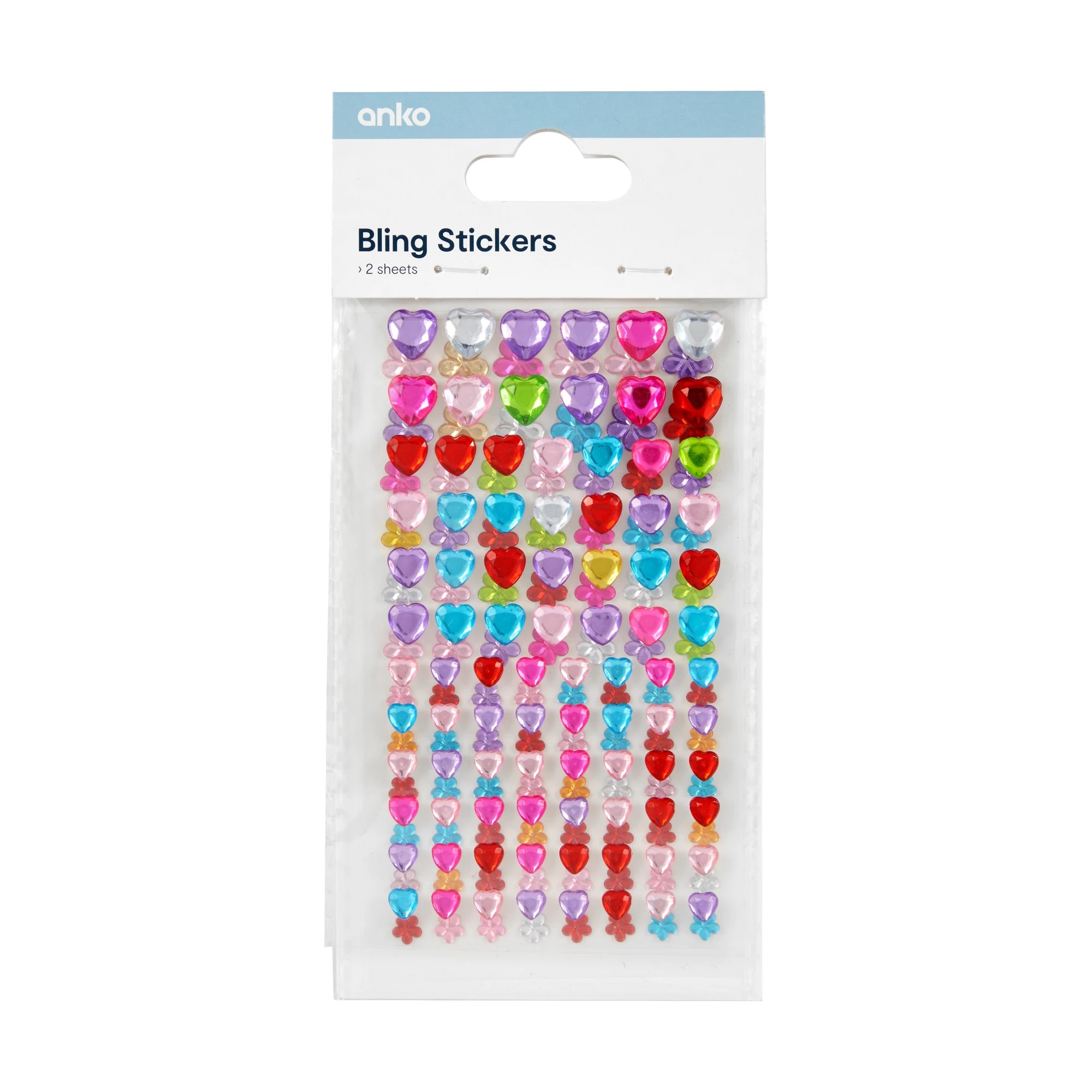 1 Bling Stickers - Flower and Heart, 1 of 2