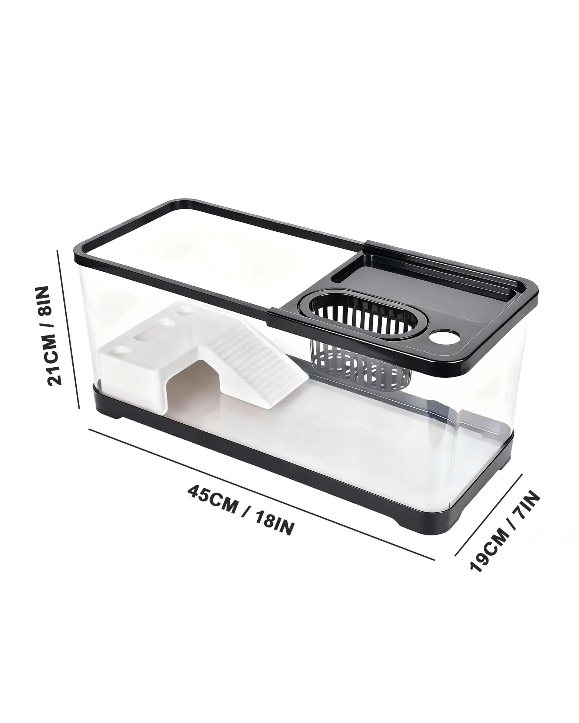 8 Advwin Turtle Tank Kit Fish Tank with Light, 8 of 8