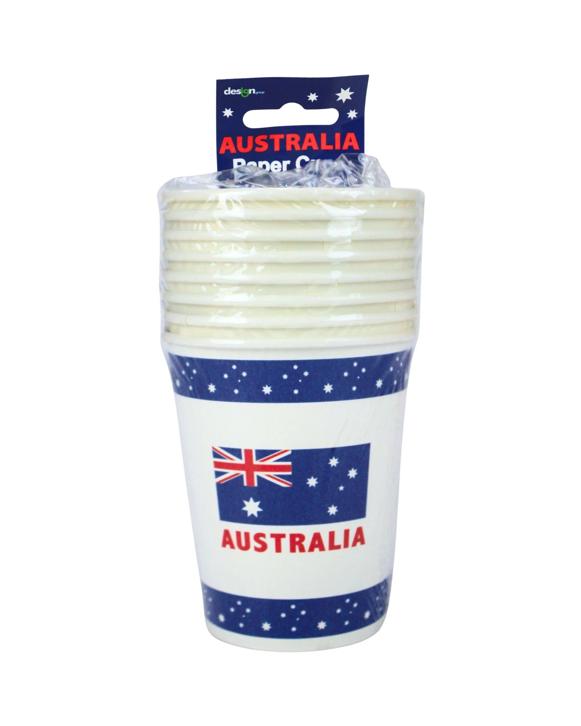3 Design Group Australian Flag Paper Cups 270ml Pack of 8 - Blue, 3 of 3