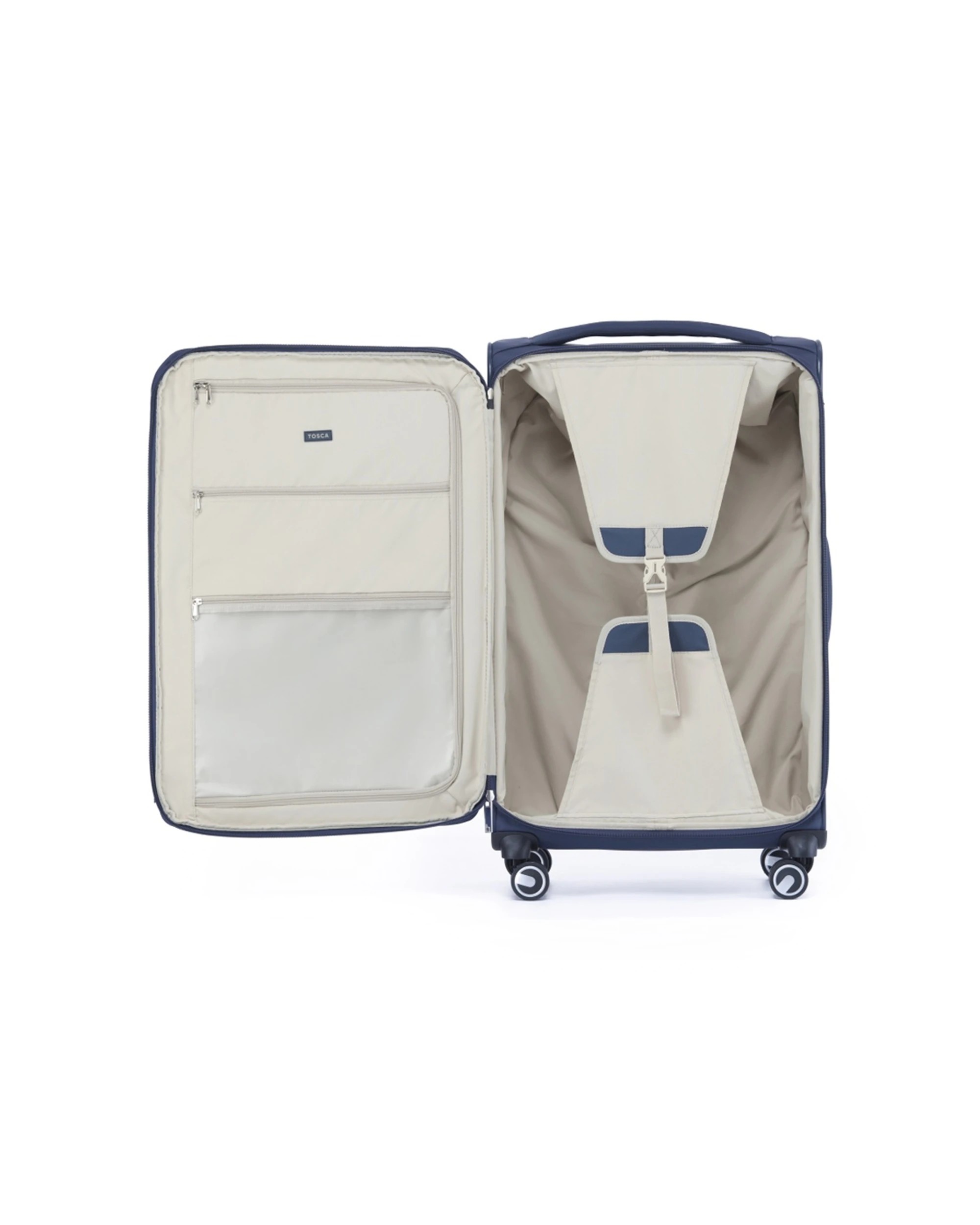 3 Tosca Grange Large Lockable Trolley Travel Suitcase Luggage 128L Expandable Indigo - Blue, 3 of 3