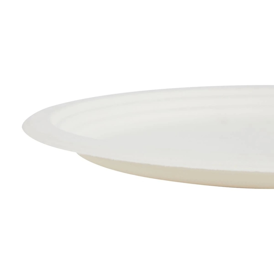 4 50 Pack Sugarcane Pulp Oval White Plates, 4 of 5