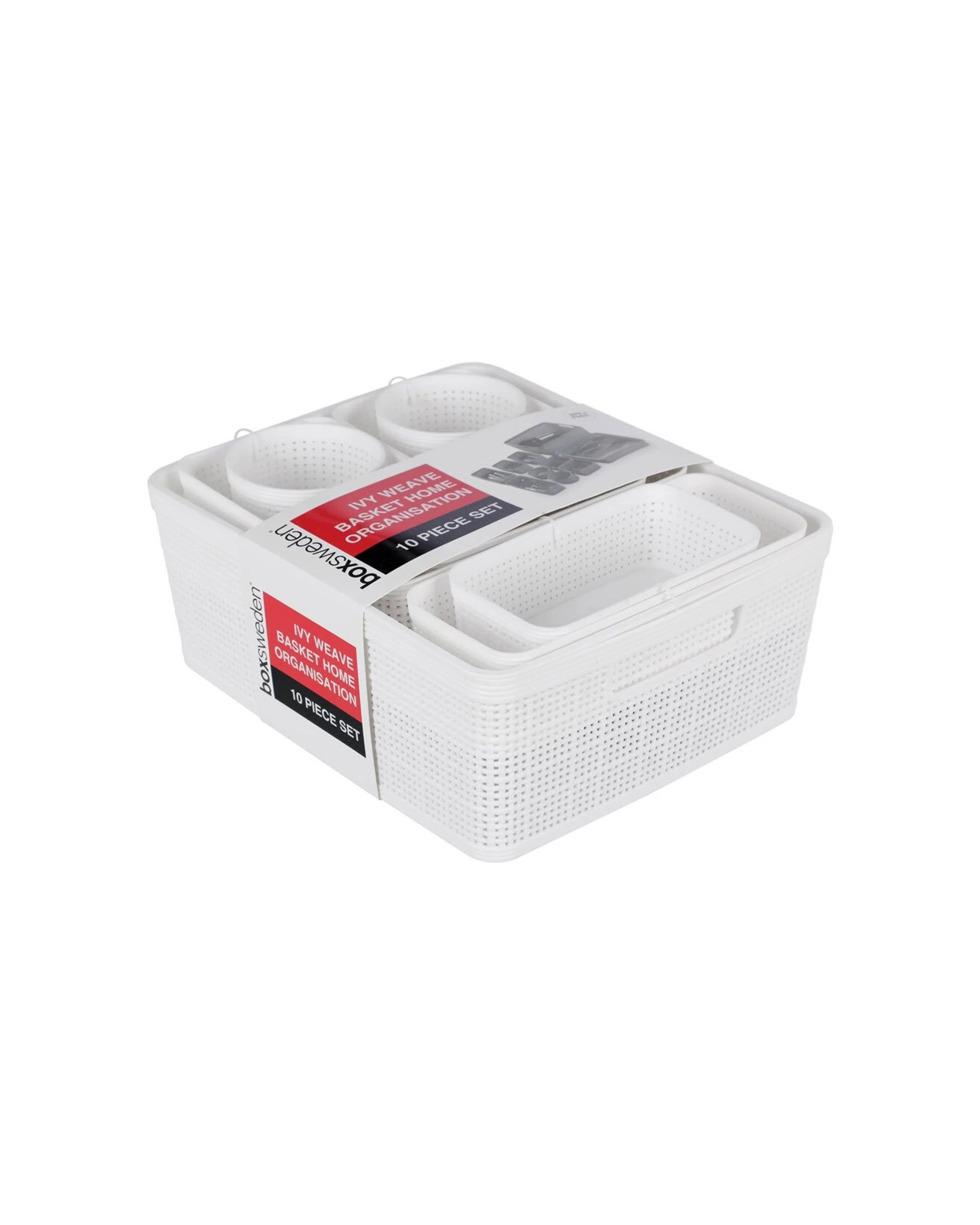 7 Boxsweden 10pc Ivy Weave Home Organisation Set Storage Baskets - Assorted, 7 of 7