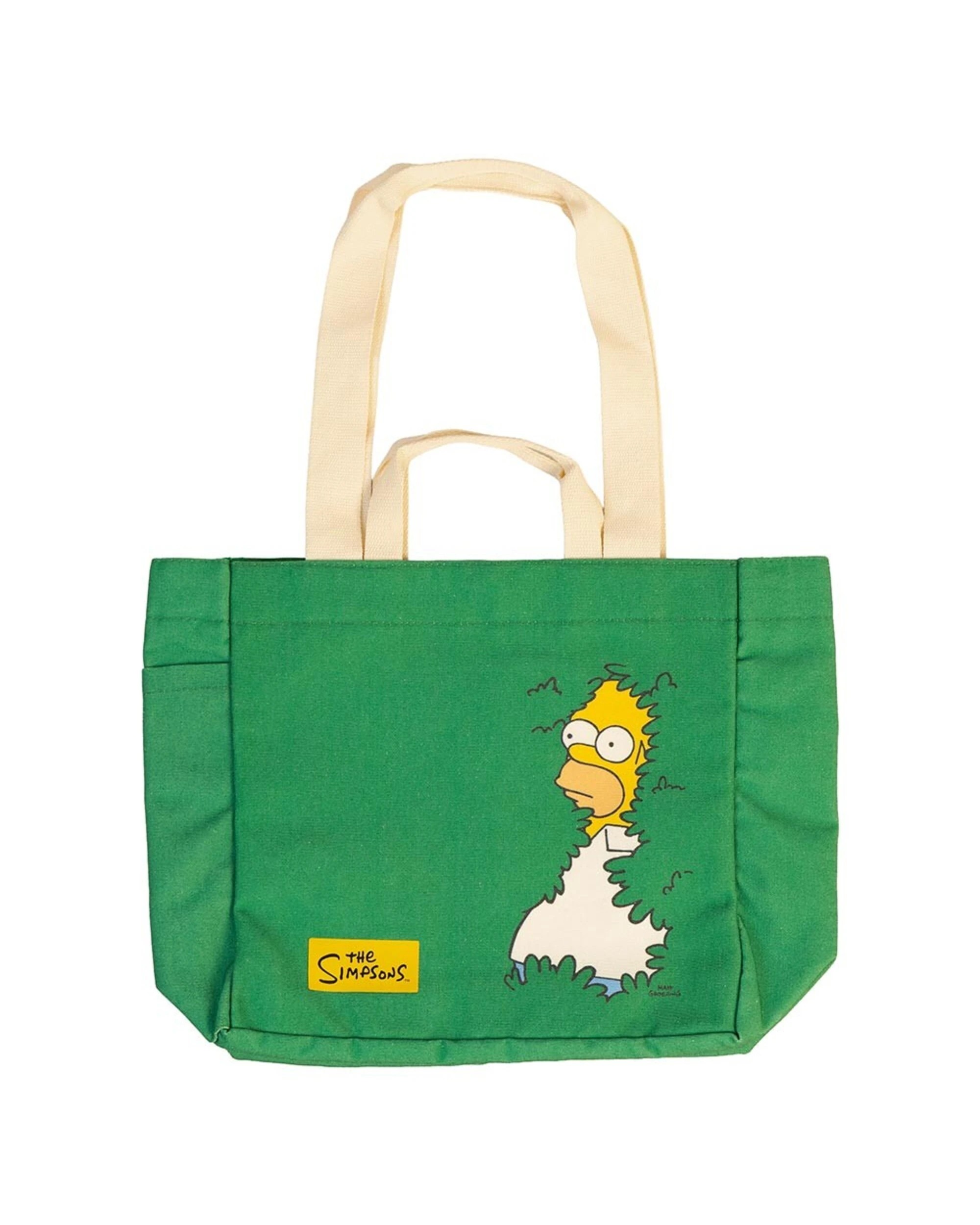 1 The Simpsons - Homer in The Hedge Premium Tote - Green, 1 of 2