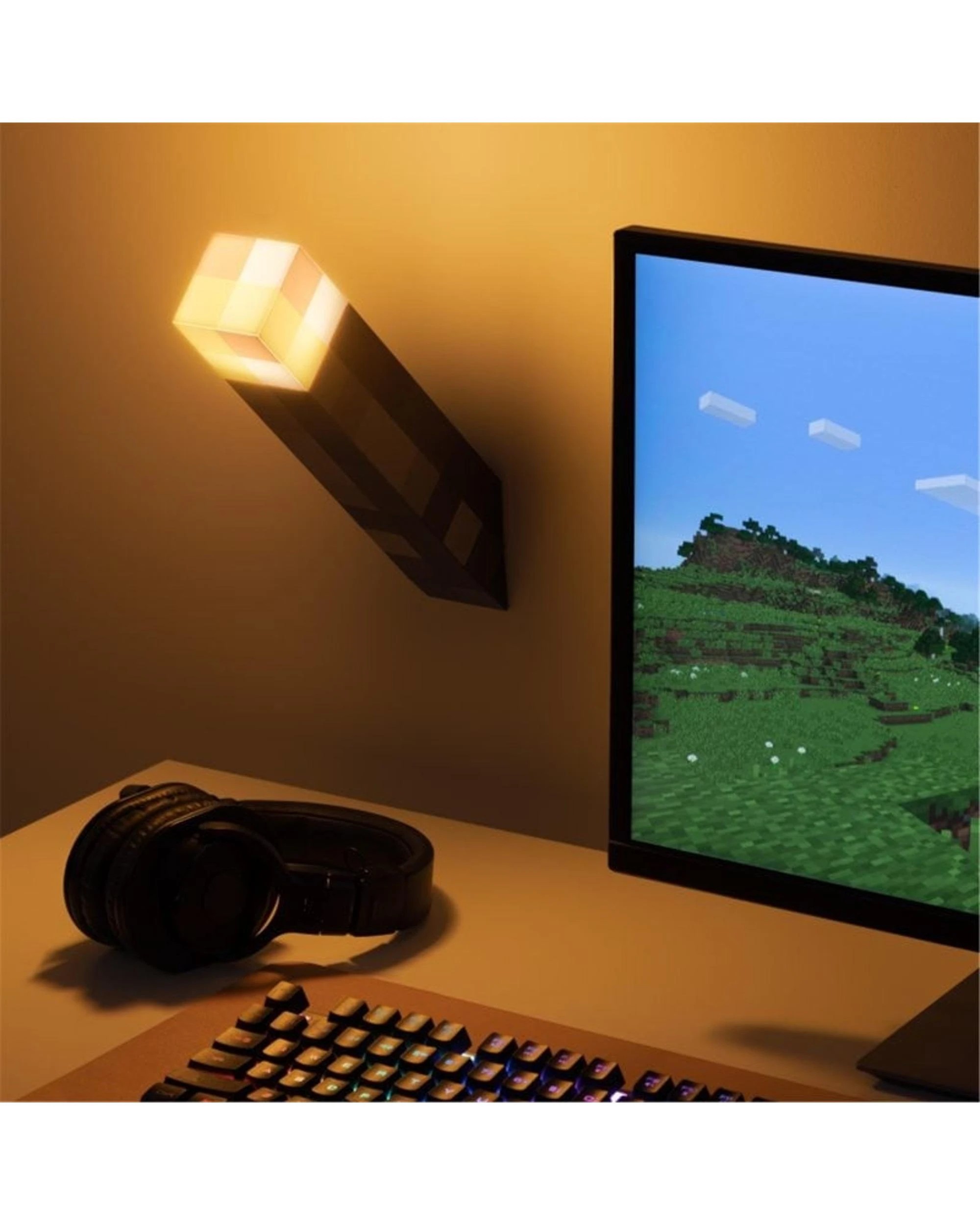 2 Paladone Minecraft Torch Light, 2 of 8