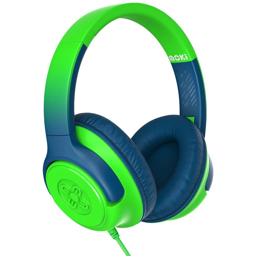 4 Moki Mixi Type-C Volume Limited Wired Headphones Green/Blue, 4 of 4