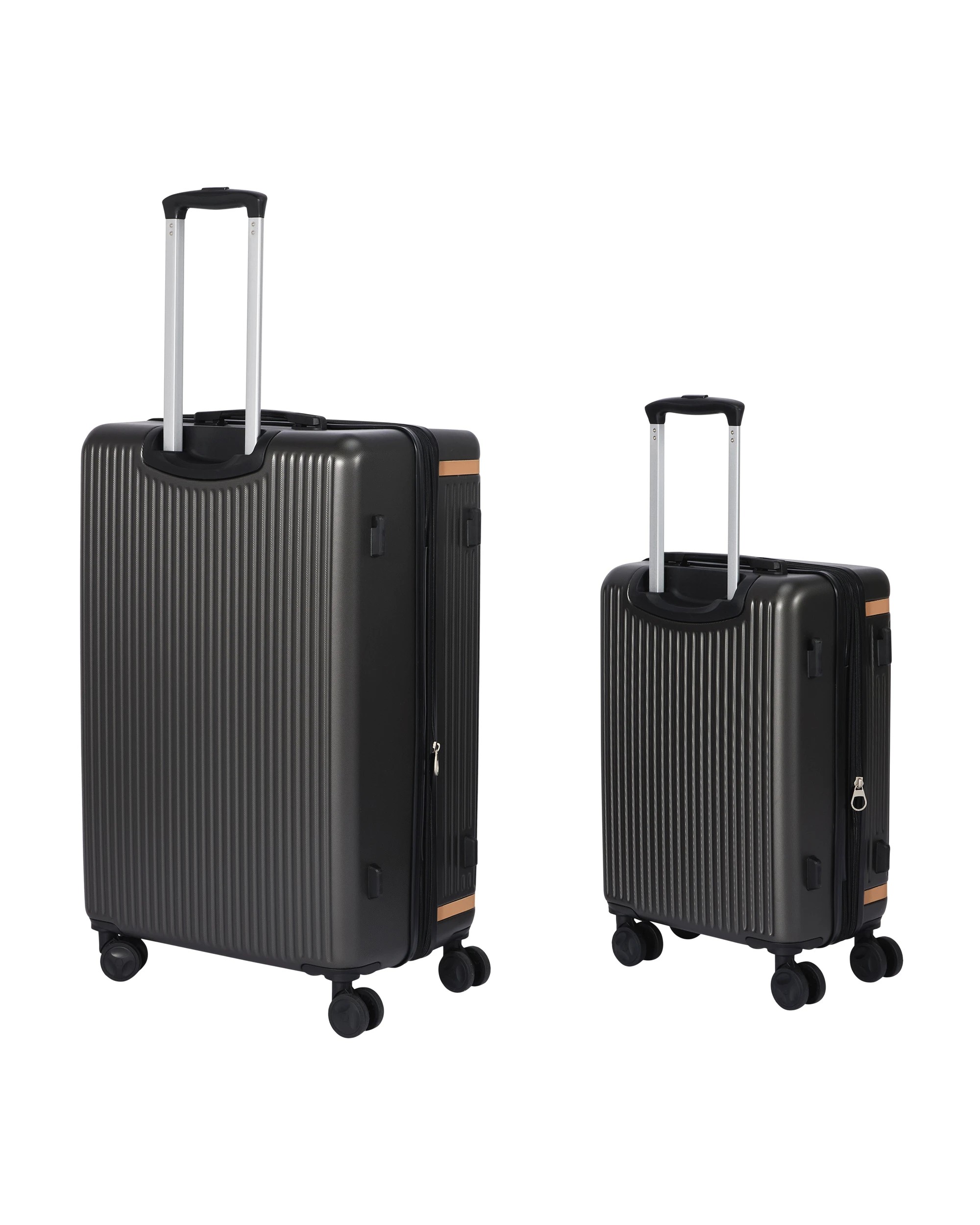 2 2 Piece Charcoal Beige Hard Case Set, 2 of 8