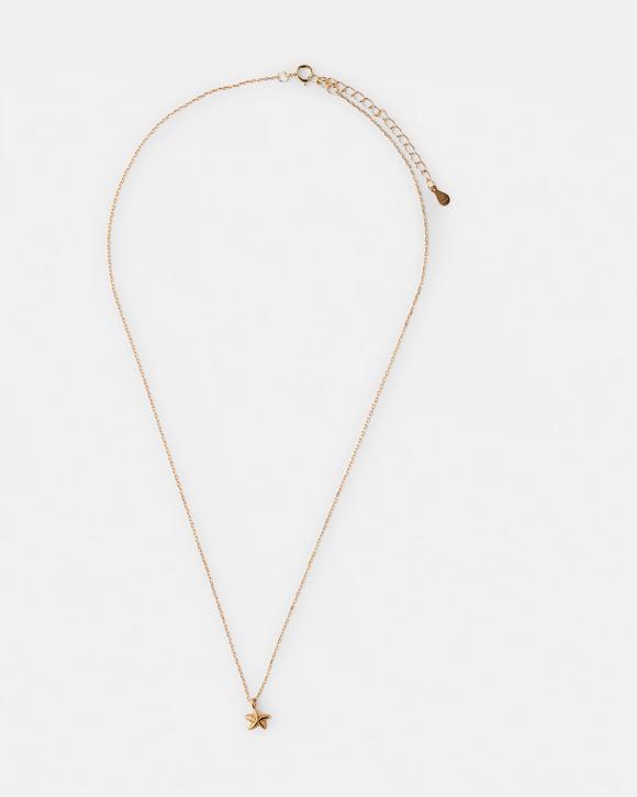 Gold Plated Sterling Silver 925 Starfish Necklace