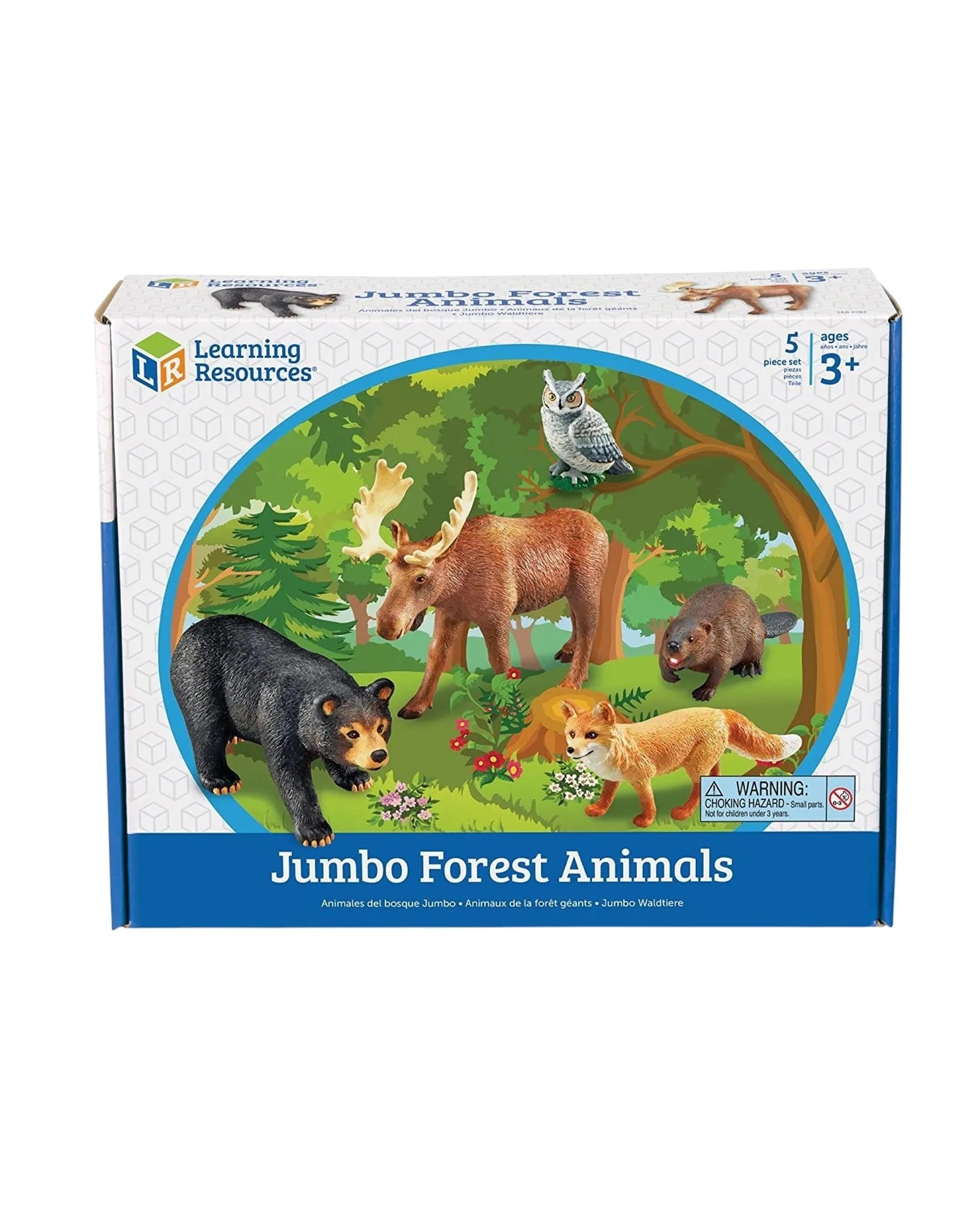 4 Learning Resources Jumbo Forest Animals Set of 5, 4 of 6