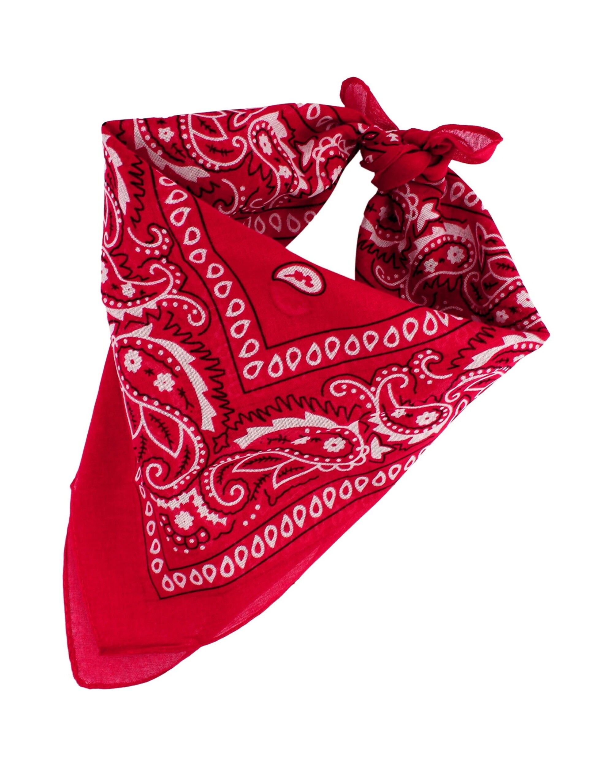 1 Partyrama Red Paisley Bandana, 1 of 2
