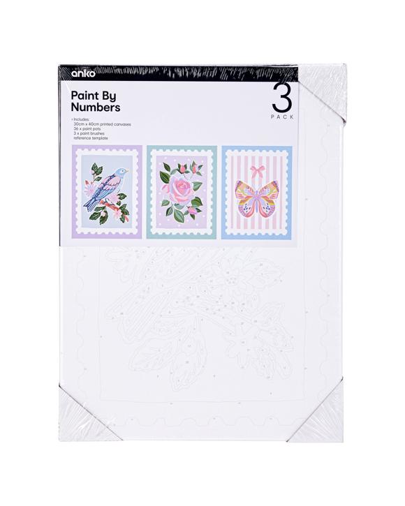 3 Pack Paint By Numbers - Stamp Set